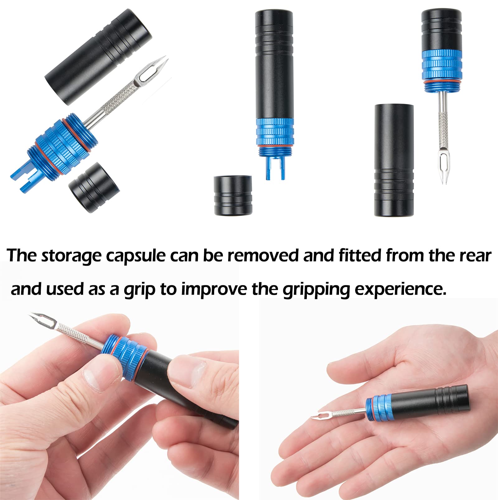 RRK Tubeless Bike Tire Repair Kit - Tire Sealant Injector Syringe, Valve Core Remover & Essential MTB Tools for Mountain Bike Maintenance (Perfect for Trail Rides & Road Cycling)
