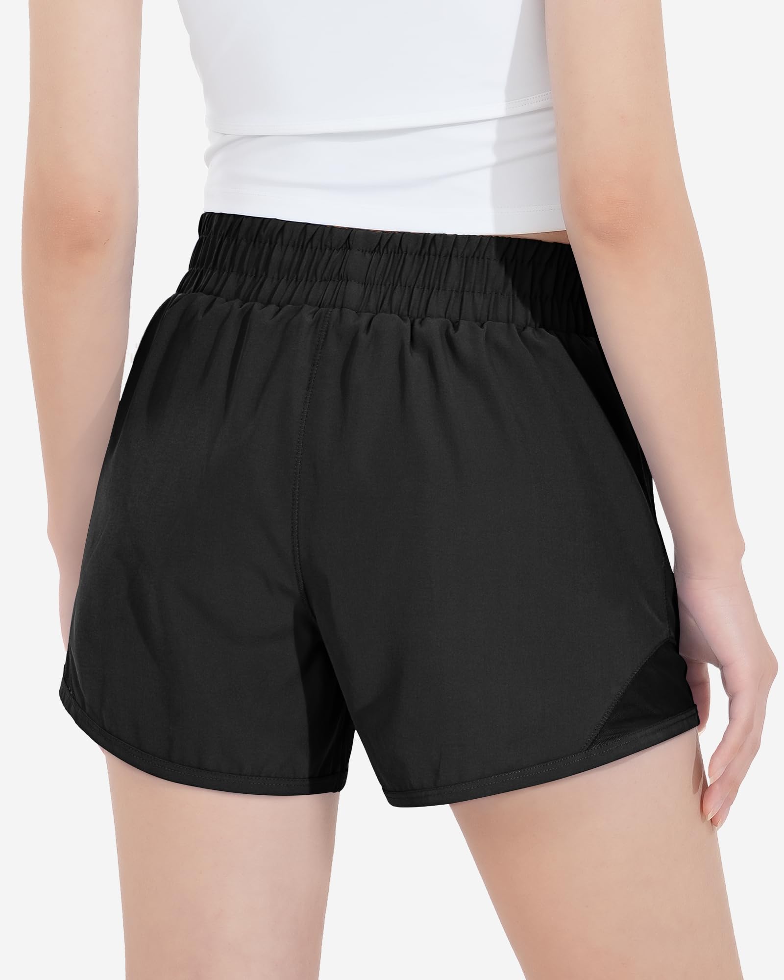 HASMES Girls' Athletic Shorts with Zip Pockets - Lightweight Running & Soccer Shorts for Kids Ages 5-14 Years - Perfect for Sports, Gym & Outdoor Activities