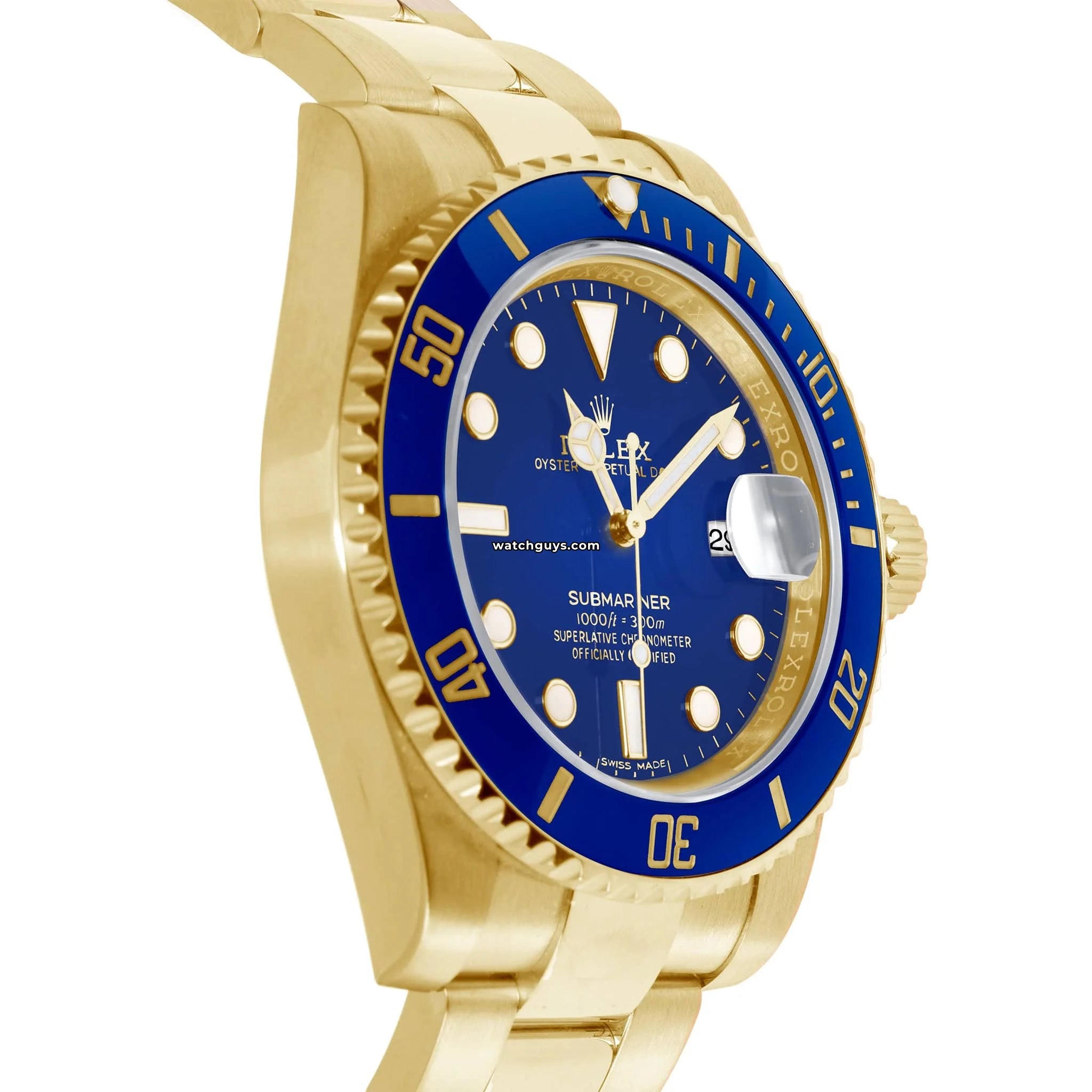 Rolex Submariner 116618LB Blue Gold Men's Watch - Luxury Dive Watch for Swimming, Diving & Special Occasions