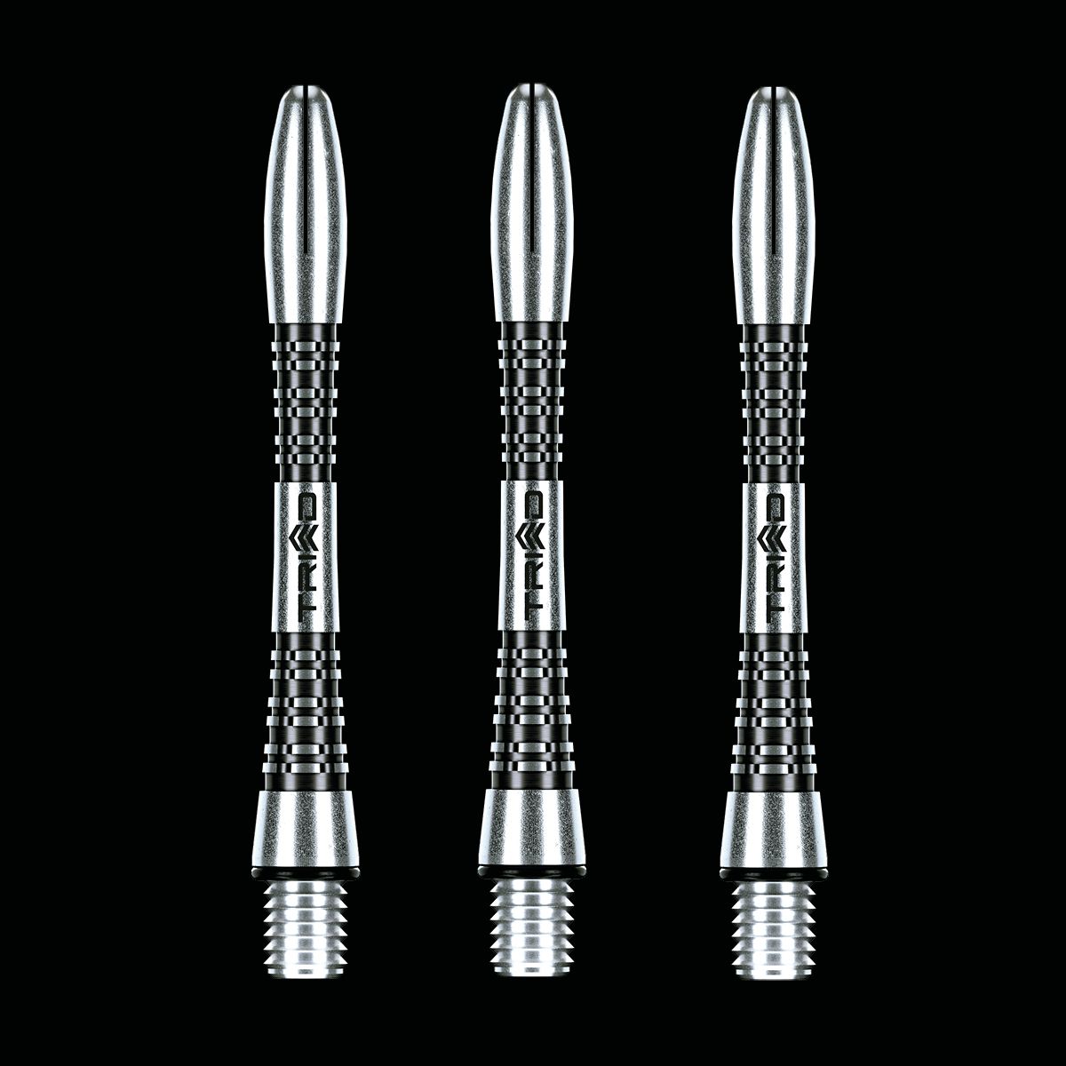 WINMAU Triad Black Aluminum Dart Shafts - Professional Darts Accessories for Tournaments & Home Play