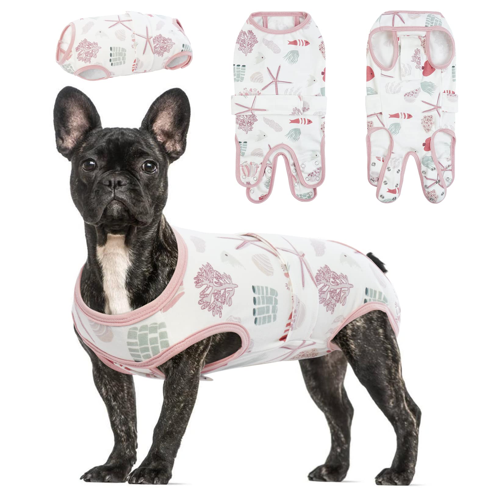 **IDOMIK Dog Recovery Suit for Post-Surgery Care - Adjustable Surgical Shirt for Male & Female Dogs & Cats - E-Collar Alternative for Abdominal Wound Protection - Calming Pet Onesie & Snug Pajamas for Comfort & Healing**    **Usage Scenarios:** Ideal for post-surgery recovery, wound protection, anxiety relief, and comfortable wear at home or during vet visits.