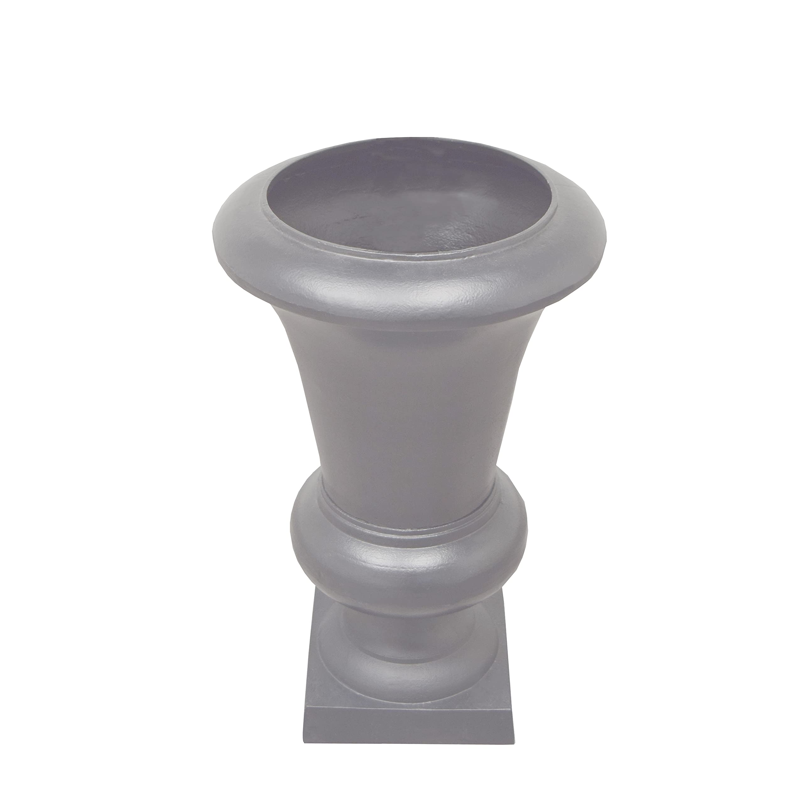 Oakland Living 40-inch Round Cast Aluminum Bird Bath and Planter Vase Combo - Elegant Grey Outdoor Garden Decor for Birds and Flowers | Perfect for Patio, Lawn, and Backyard Landscaping