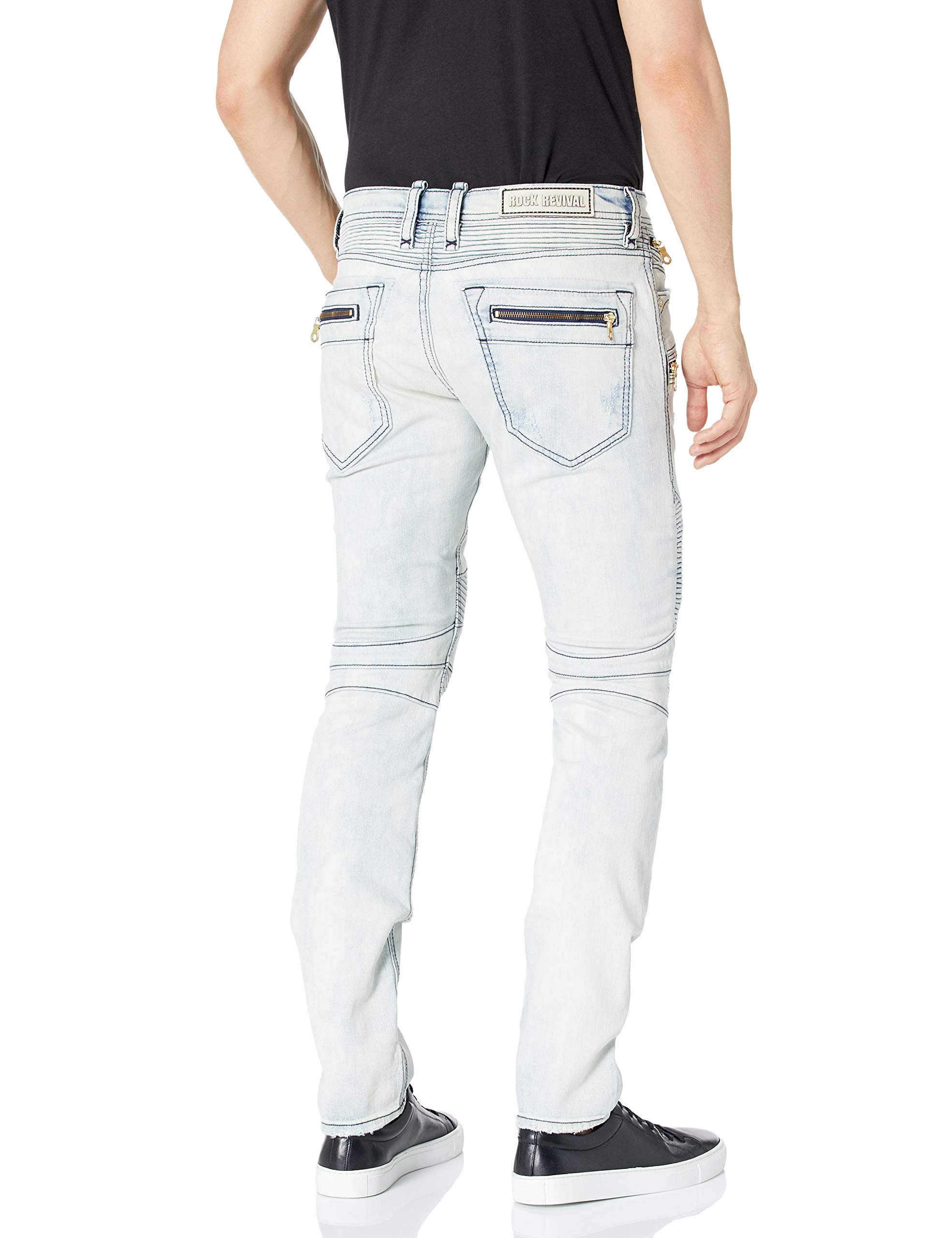 Rock Revival Men's Skinny Fit Jeans - Stretch Denim Pants for Slim Fit Comfort | Perfect for Casual Wear, Night Out & Street Style Fashion