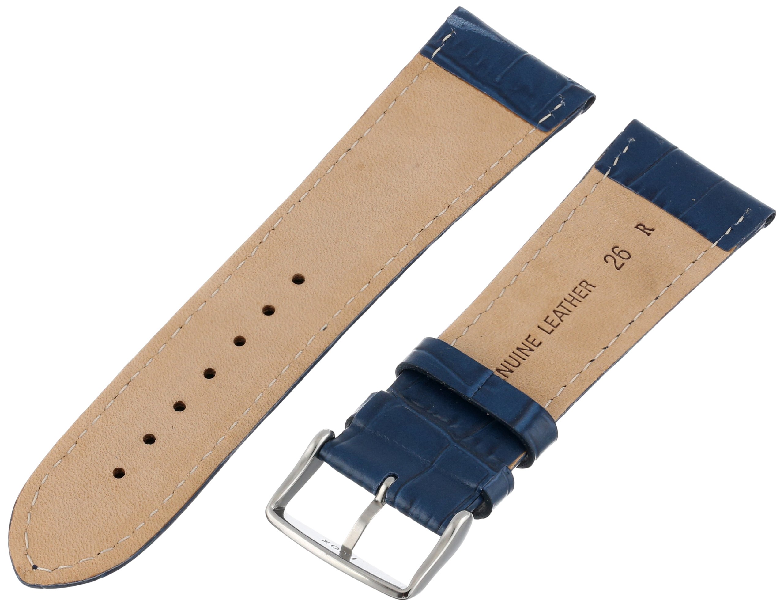 Hadley-Roma Genuine Leather Watch Band for Men - MSM898RA-180 - Replacement Strap for Dress Watches & Business Style Timepieces