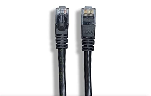 CAT5E Ethernet Cable 50ft, Unshielded UTP Network Cable, High-Speed Internet Cable for Gaming, Streaming & Home Office - Black (Compare & Save 10% vs Amazon) - Perfect for PC, Router, Modem & Smart TV Setup