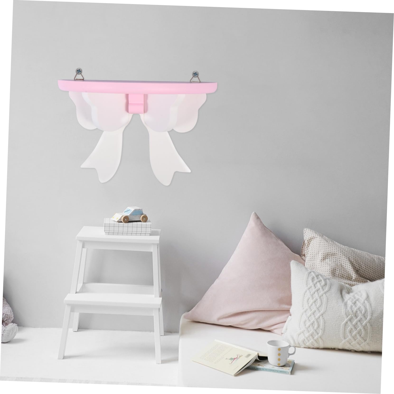 1pc Bow Tie Hanging Shelf - Wall Mounted Storage Rack for Home Organization, Room Decor & Space Saving - Perfect for Bedroom, Bathroom, Kitchen & Living Room Storage Solutions