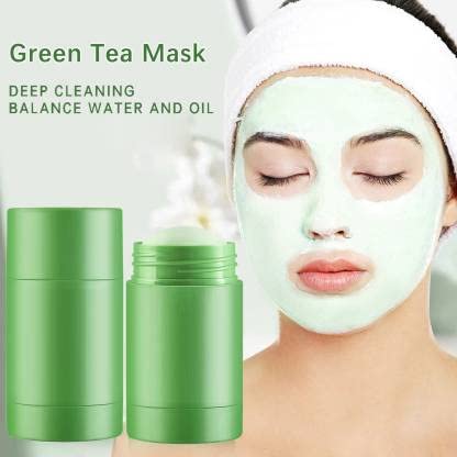 **Elecsera Green Tea Purifying Clay Stick Mask – Oil Control & Anti-Acne, Eggplant Solid Fine Cleansing Mud for Deep Pore Detox (40ml) | Portable Travel-Friendly Stick for Oily & Acne-Prone Skin**    *(Use Case: Perfect for on-the-go skincare, travel, gym bags, or quick deep cleansing at home to control shine and prevent breakouts.)*