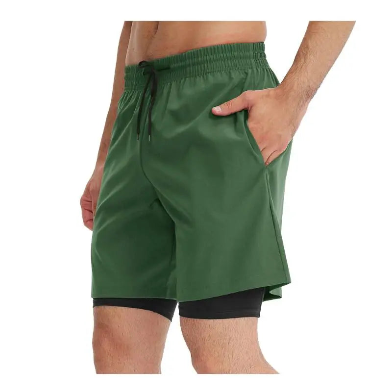Men's Quick-Dry Fitness Gym Shorts with Pockets - Swimcore Workout & Running Shorts for Training, Swimming & Outdoor Activities
