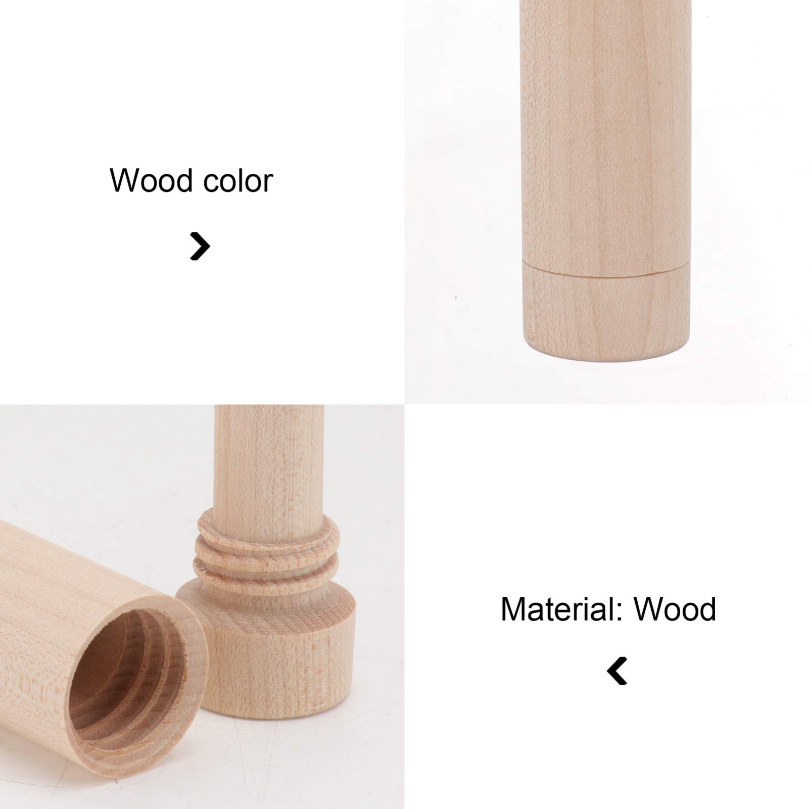 Natural Wooden Essential Oil Nasal Inhalers - Empty Aromatherapy Sticks for Essential Oils & Fragrance Oils - Portable Stress Relief & Meditation Aid for Home, Office & Travel