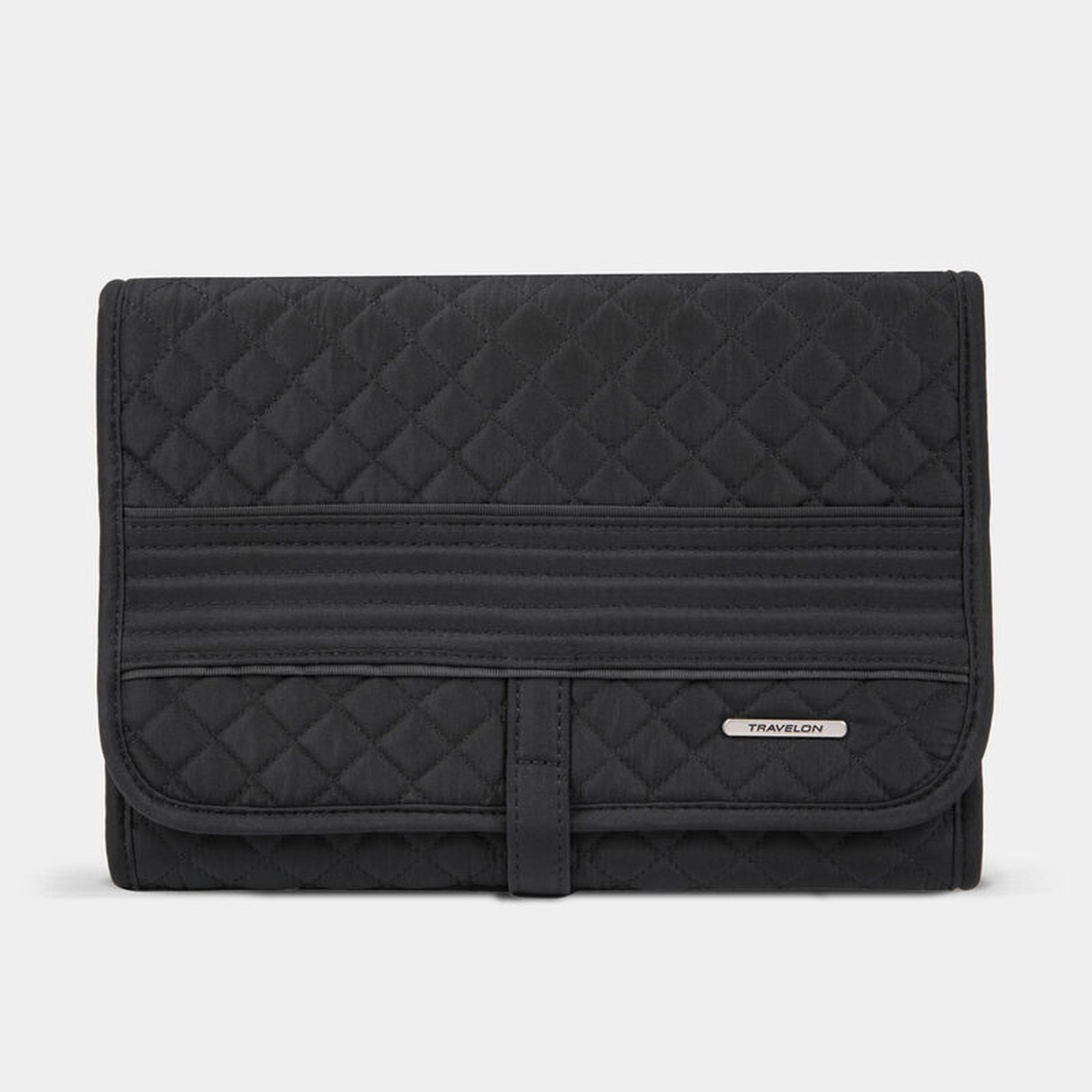 Travelon Boho Trifold Hanging Toiletry Kit - Waterproof Cosmetic Bag for Travel, Gym & Camping | Compact Organizer for Makeup, Toiletries & Essentials