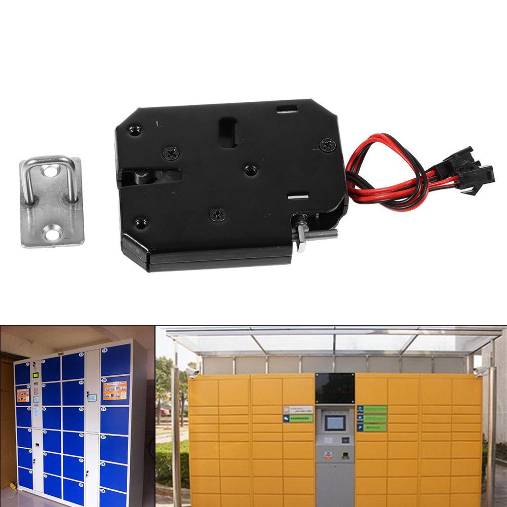 12V Electronic Cabinet Lock - Smart Electromagnetic Drawer Lock for Automatic Vending Machines & Security Systems | Heavy Duty Carbon Steel, Black | Ideal for Retail, Office & Home Security