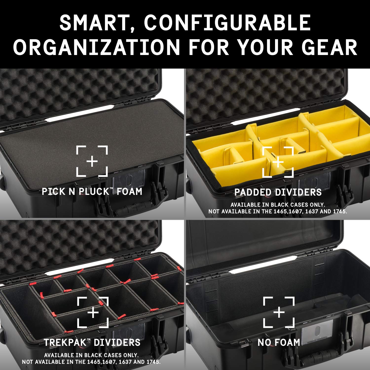 Pelican Air 1535 Waterproof Hard Case - Lightweight & Durable Travel Protection for Cameras, Electronics & Gear (Black) - Perfect for Air Travel, Outdoor Adventures & Equipment Storage