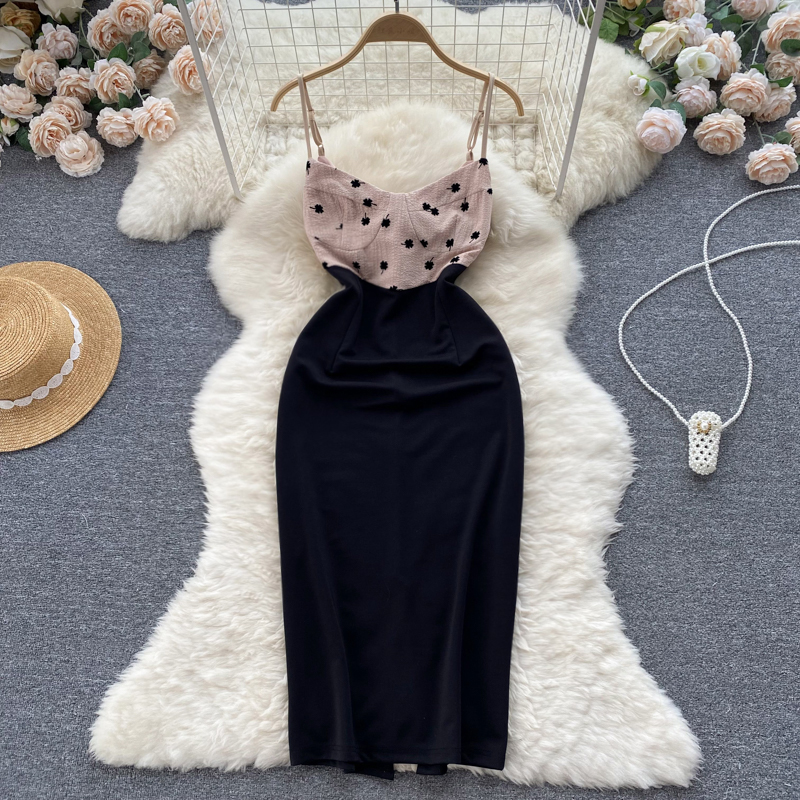 French Polka Dot Spaghetti Strap Dress - Summer Sheath Dress for Women | Beach Wedding, Cocktail Party & Vacation Outfit