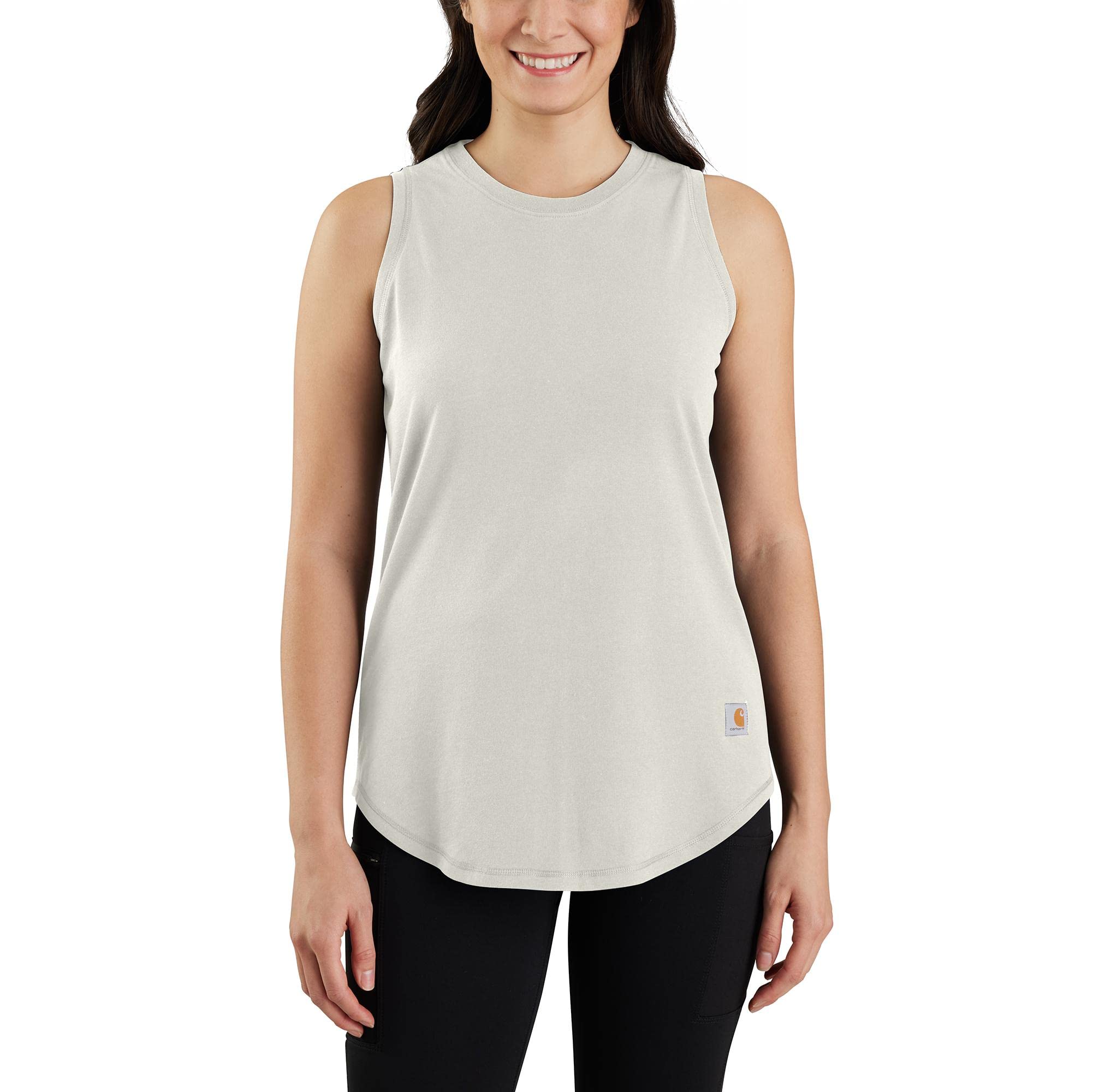 Carhartt Women's Force Relaxed Fit Midweight Work Tank Top - Breathable Cotton Blend for Construction, Landscaping & Outdoor Jobs