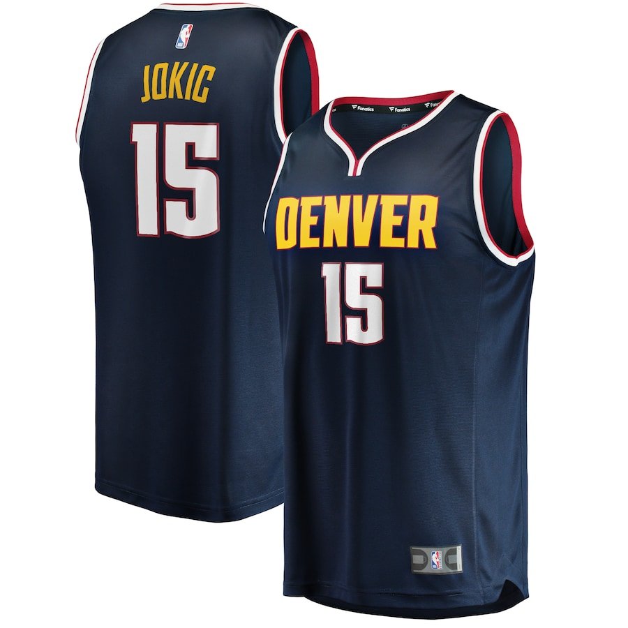 Nikola Jokic Denver Nuggets Authentic NBA Basketball Jersey - Navy Blue Fanatics Edition | Perfect for Game Day, Fan Events & Sports Collectibles