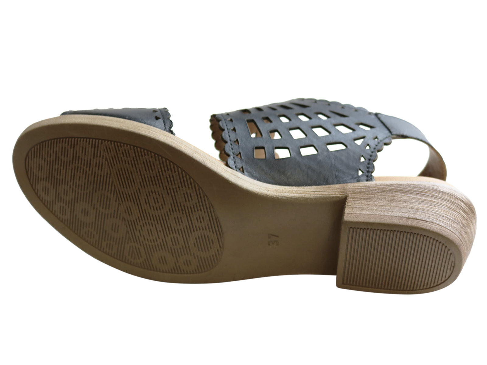 Orizonte Kelvy Women's Comfortable Leather Low Heel Sandals - European Style Summer Casual Shoes for Walking, Travel & Beach Outfits