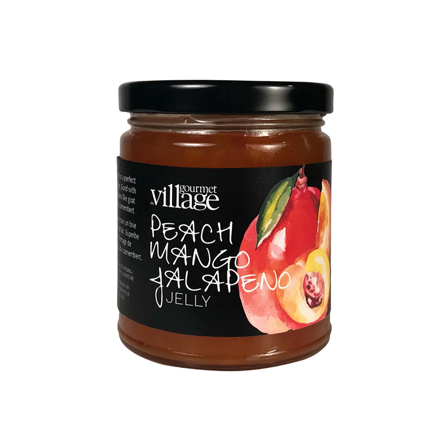 Gourmet Du Village Peach Mango Jalapeno Jelly - Sweet & Spicy Cheese Topping - Perfect for Crackers, Charcuterie Boards & Gourmet Sandwiches