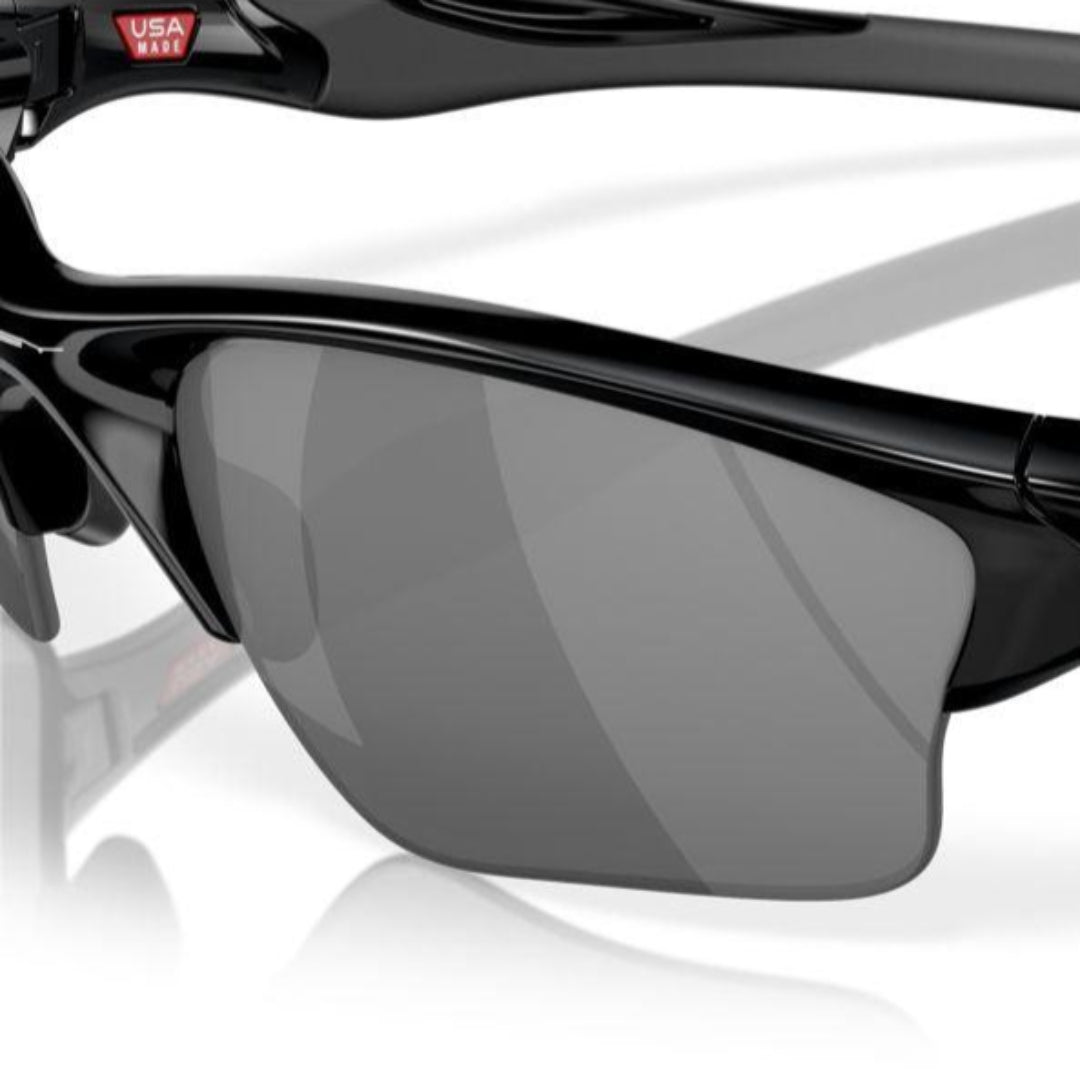 Oakley Half Jacket 2.0 XL Sunglasses - Polished Black Frame with Black Iridium Lens - Model 0OO9154 915401 - Perfect for Running, Cycling & Outdoor Sports