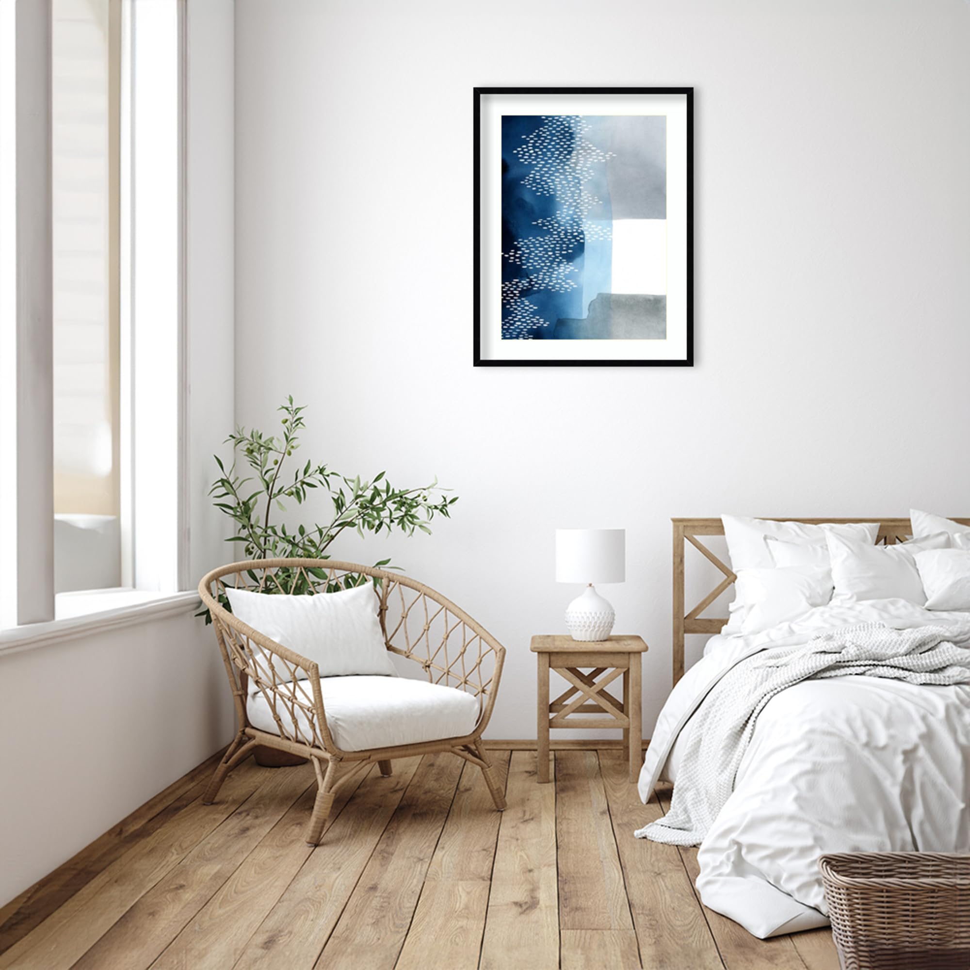 Amanti Art Framed Wall Art Print 33x26 - Waterfall Abstract II by Grace Popp | Modern Abstract Painting for Living Room, Bedroom, Office Decor | Large Contemporary Wall Art for Home & Office Spaces