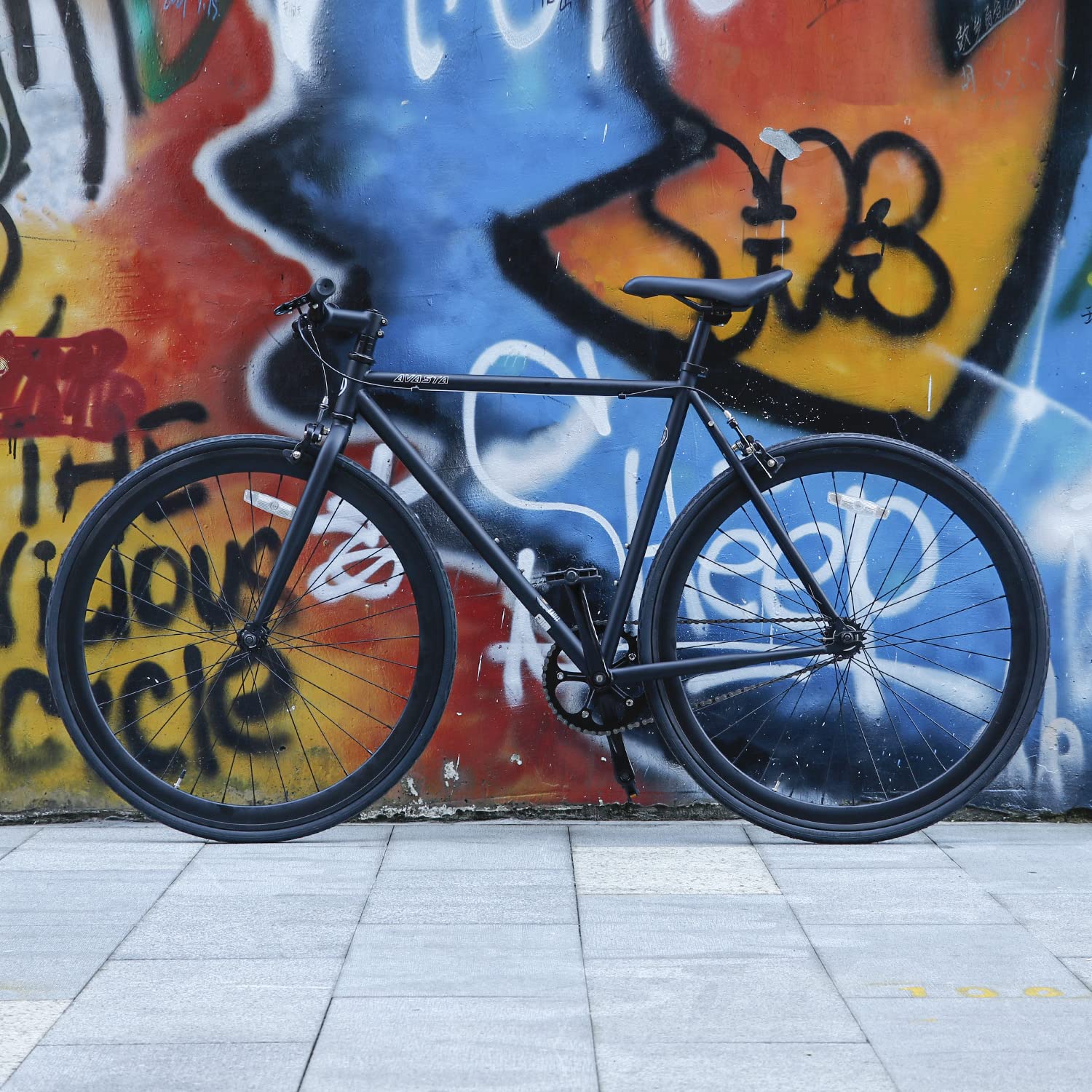 AVASTA Single-Speed Fixie Bike - Urban Commuter Fixed Gear Bicycle with Flip Flop Hub | Multiple Color Options | Perfect for City Riding, Campus Commuting & Fitness Cycling