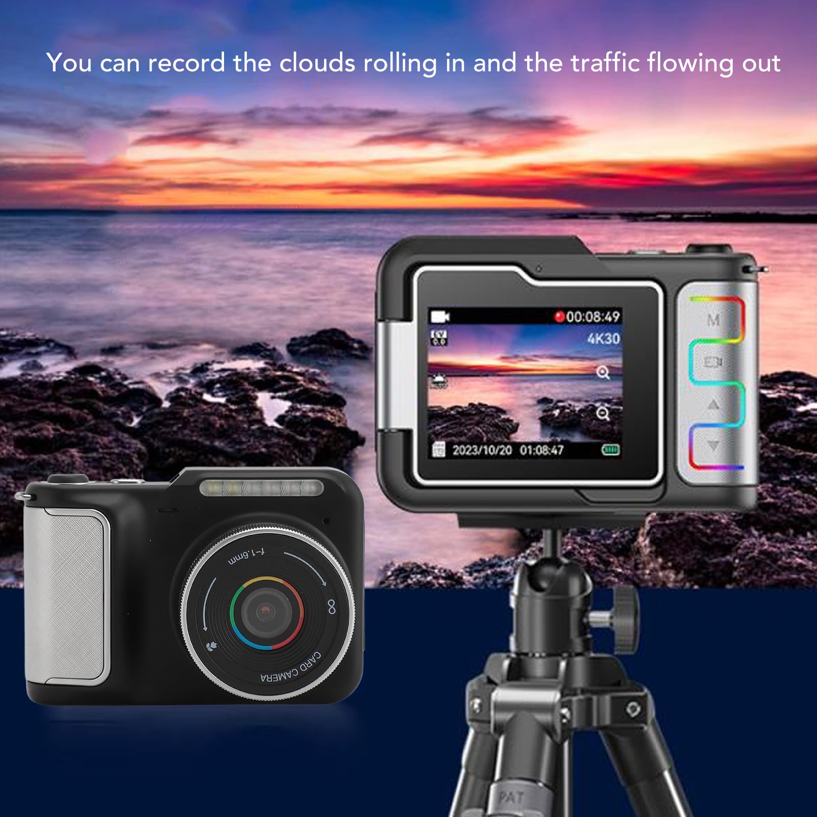 VBESTLIFE 4K Digital Camera 48MP with Night Vision - Compact Travel Vlogging Camera for Photography, Time Lapse & Macro Shooting - Perfect Gift for Teens, Boys & Girls - Ideal for Travel, YouTube Videos & Outdoor Adventures