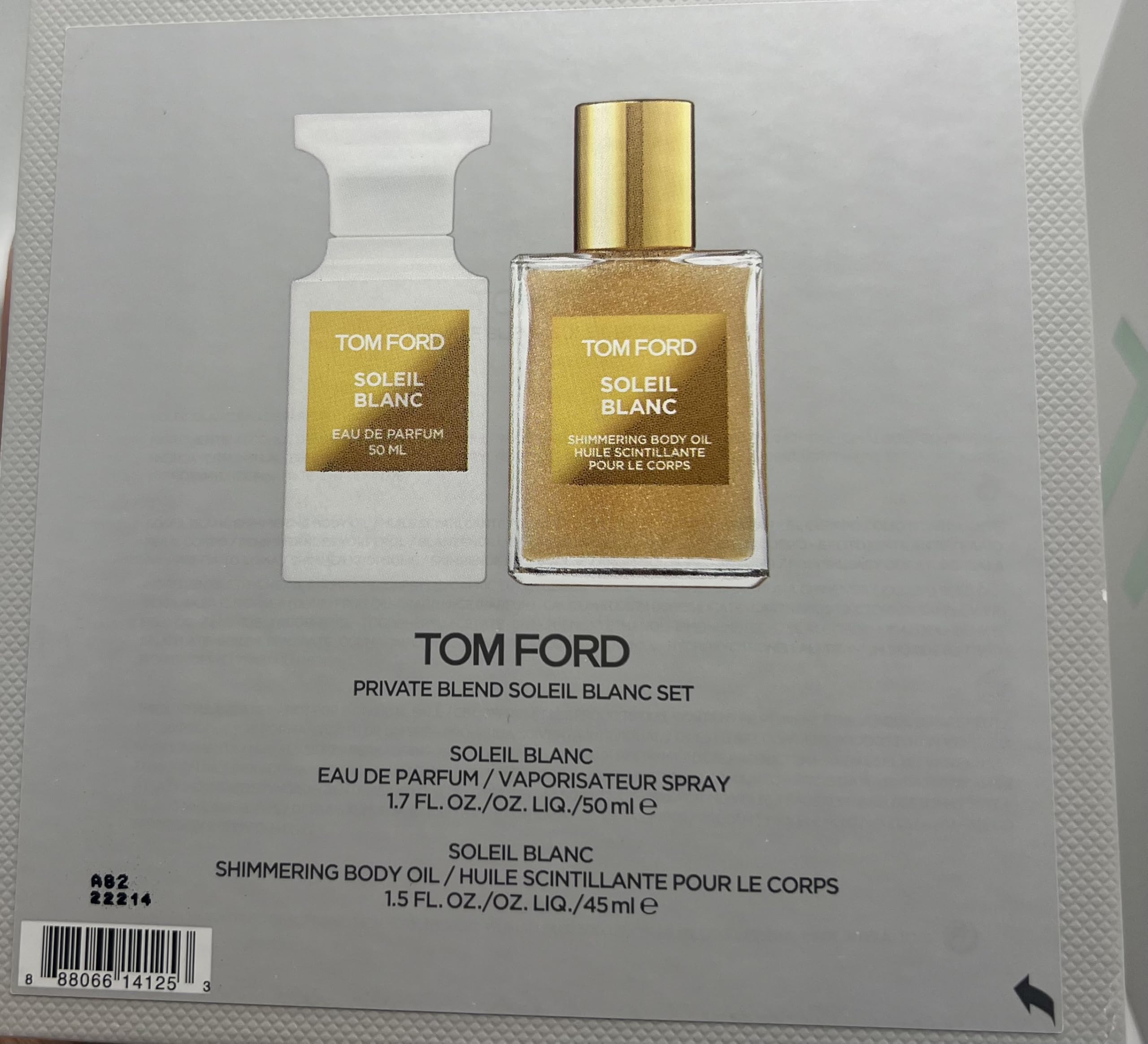 Tom Ford Private Blend Soleil Blanc 2-Piece Perfume Set - Eau De Parfum & Shimmering Body Oil for Women | Luxury Fragrance Gift Set for Date Night & Special Occasions