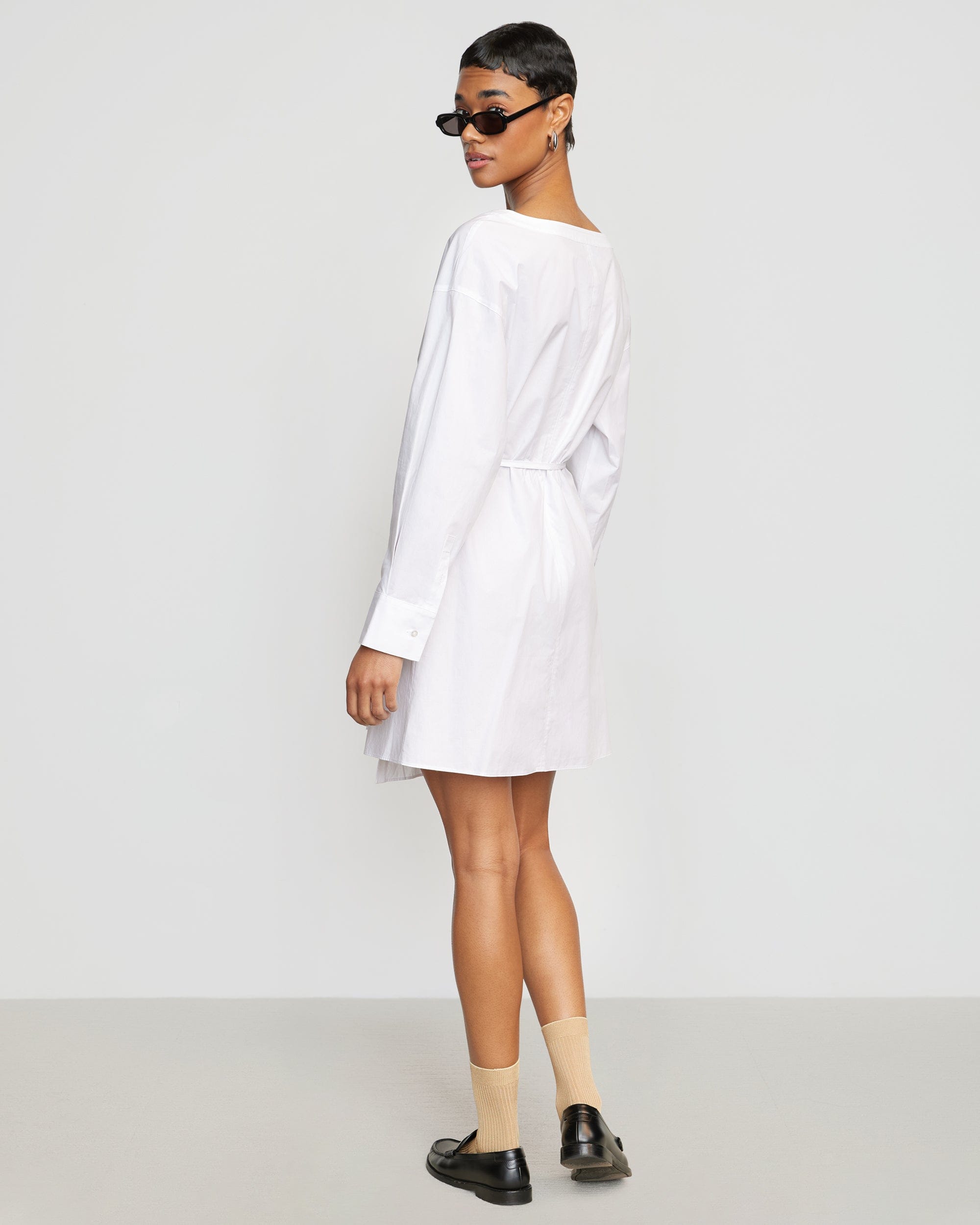 Ari V Neck Wrap Dress for Women - Elegant Flowy Midi Dress with Adjustable Waist Tie, Perfect for Office, Date Night & Special Occasions