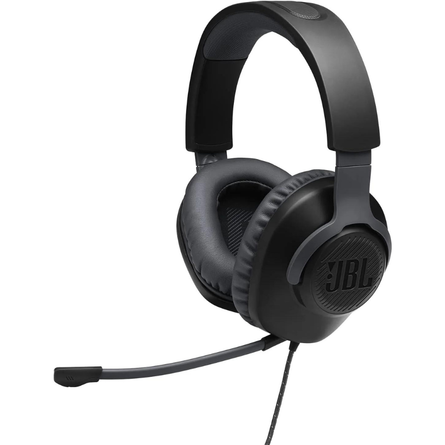 JBL Quantum 100 Wired Over-Ear Gaming Headset with Mic - Lightweight Comfort, Crystal Clear Sound for PC, PS4, Xbox - Perfect for Gaming, Streaming & Online Classes
