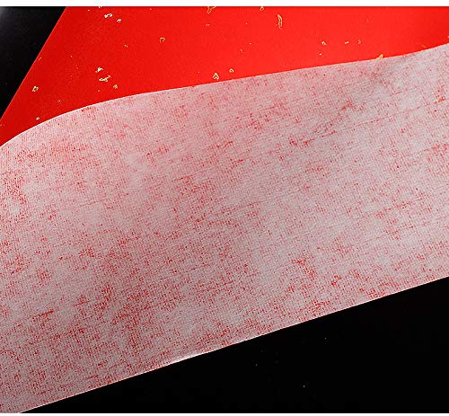 Premium Red Rice Paper for Chinese Calligraphy - DIY Wedding Couplets, Spring Festival Decorations, Art Projects (Gold Accent) | Perfect for Home Decoration, Cultural Events & Gift Giving