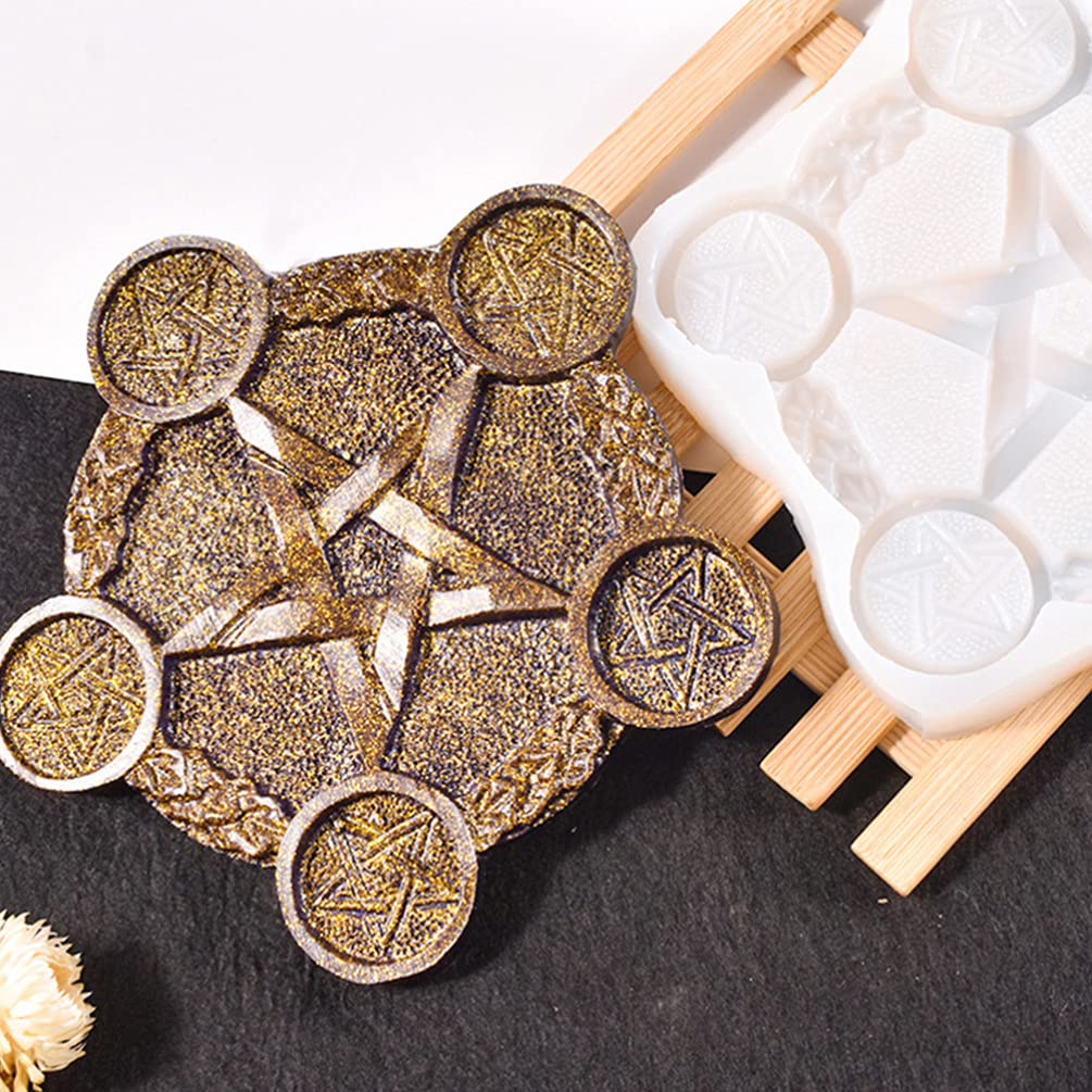 Divination Mat Resin Mold - Silicone Candle Holder & Epoxy Resin Molds for DIY Crafting - Perfect for Witchcraft, Tarot Reading, and Home Decor