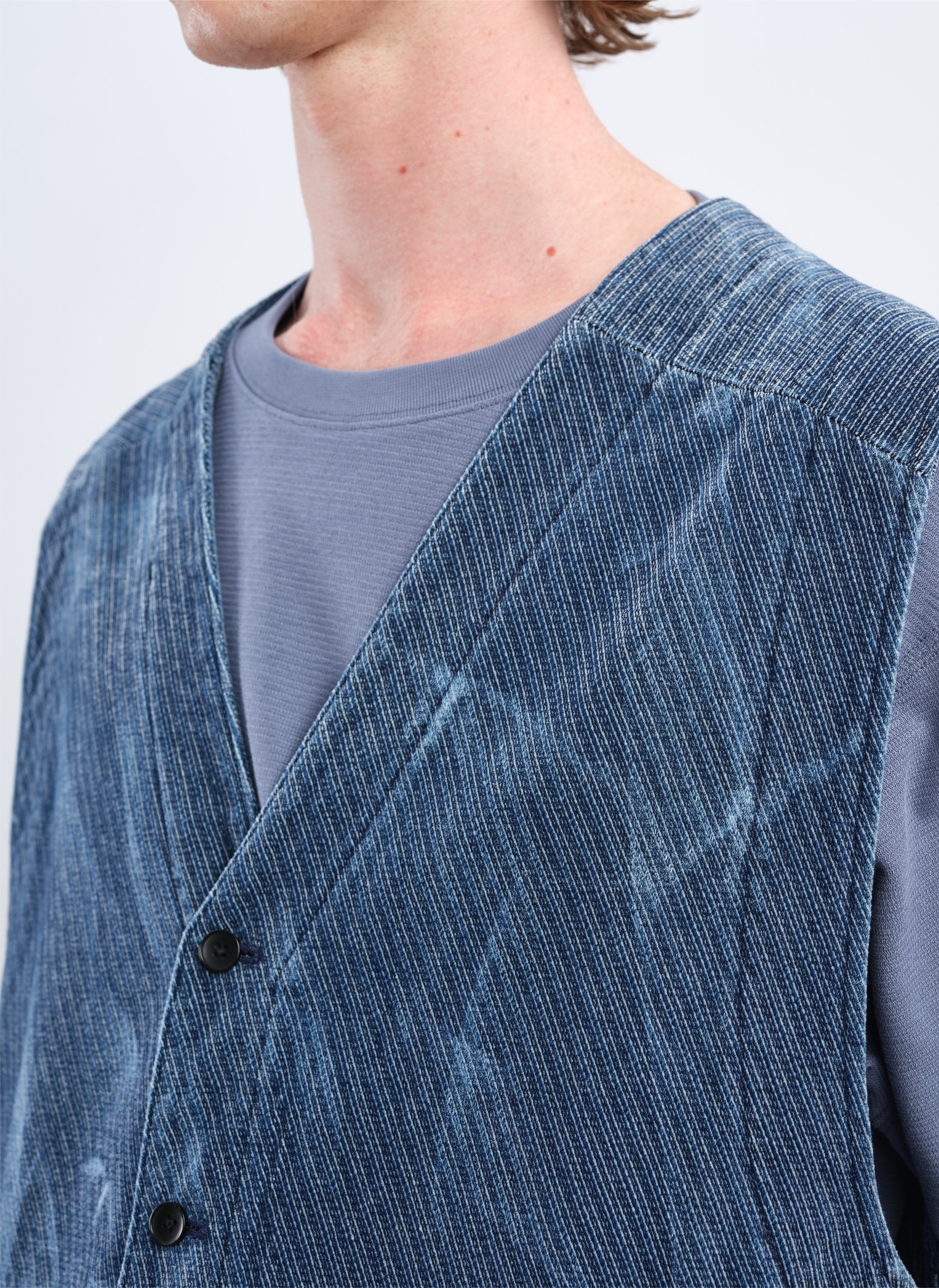 Stylish Indigo Cotton Polyester Jersey Waistcoat Vest for Men & Women | Comfortable Stretch Fabric | Perfect for Casual Wear, Office Outfits & Layering