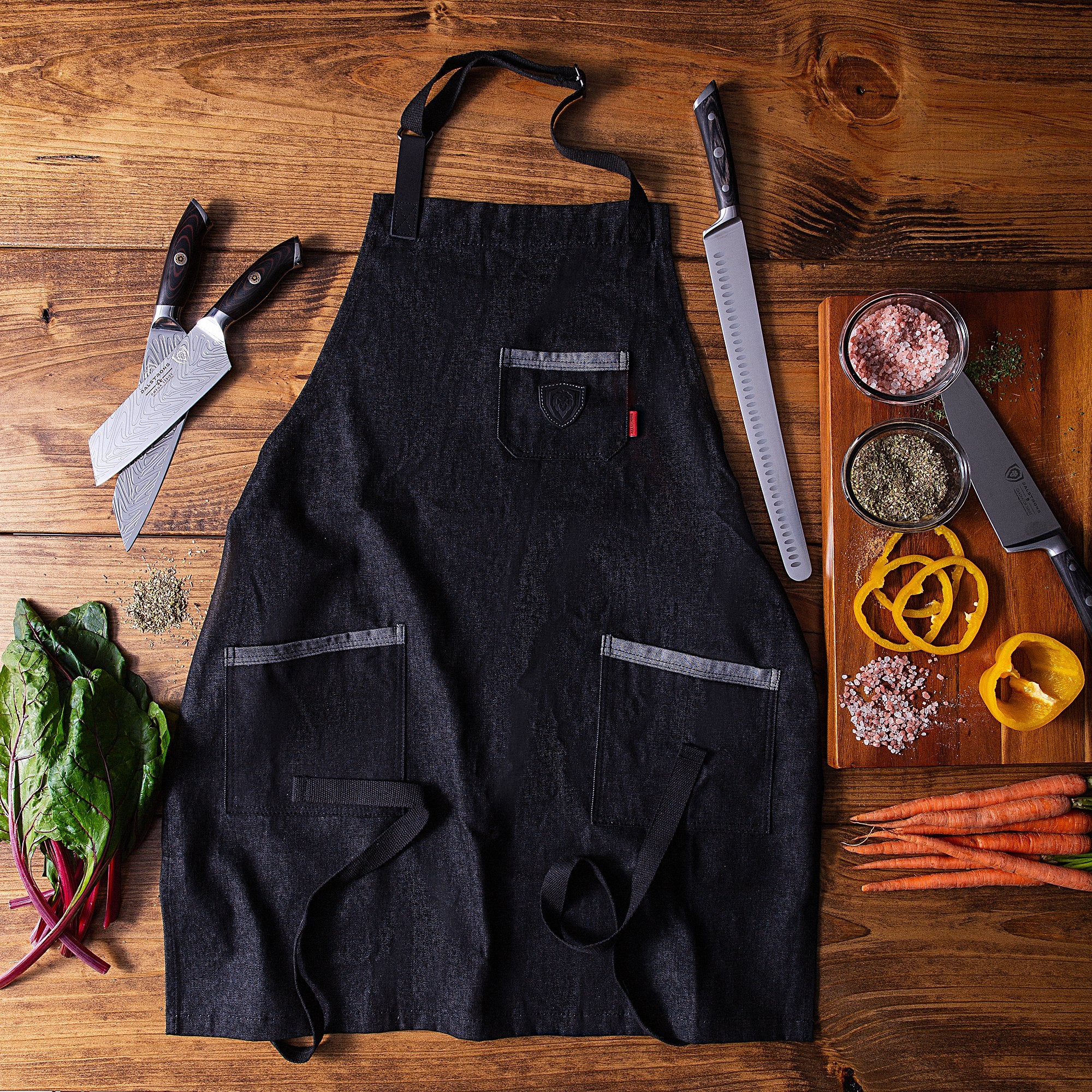 Dalstrong Professional Chef's Kitchen Apron - Premium Cooking Bib for Home Cooks & Culinary Experts - Perfect for Grilling, Baking & Kitchen Safety