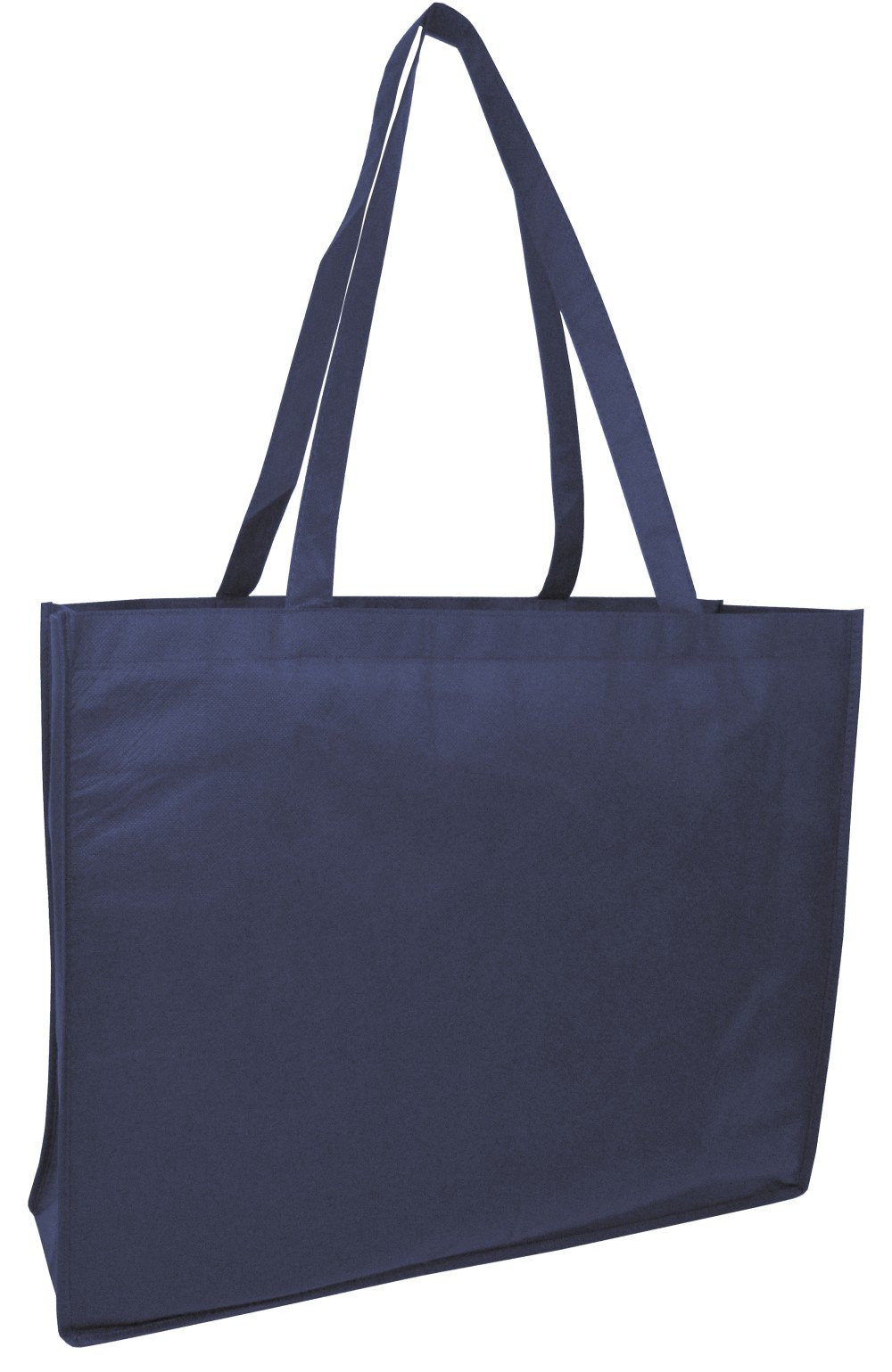 Eco-Friendly Reusable Non-Woven Grocery Tote Bags - Large Shopping Carry-All Bags for Beach, Art, Craft, School & Outdoor Activities (5-Pack, Navy Blue) | Sustainable & Durable for Daily Use