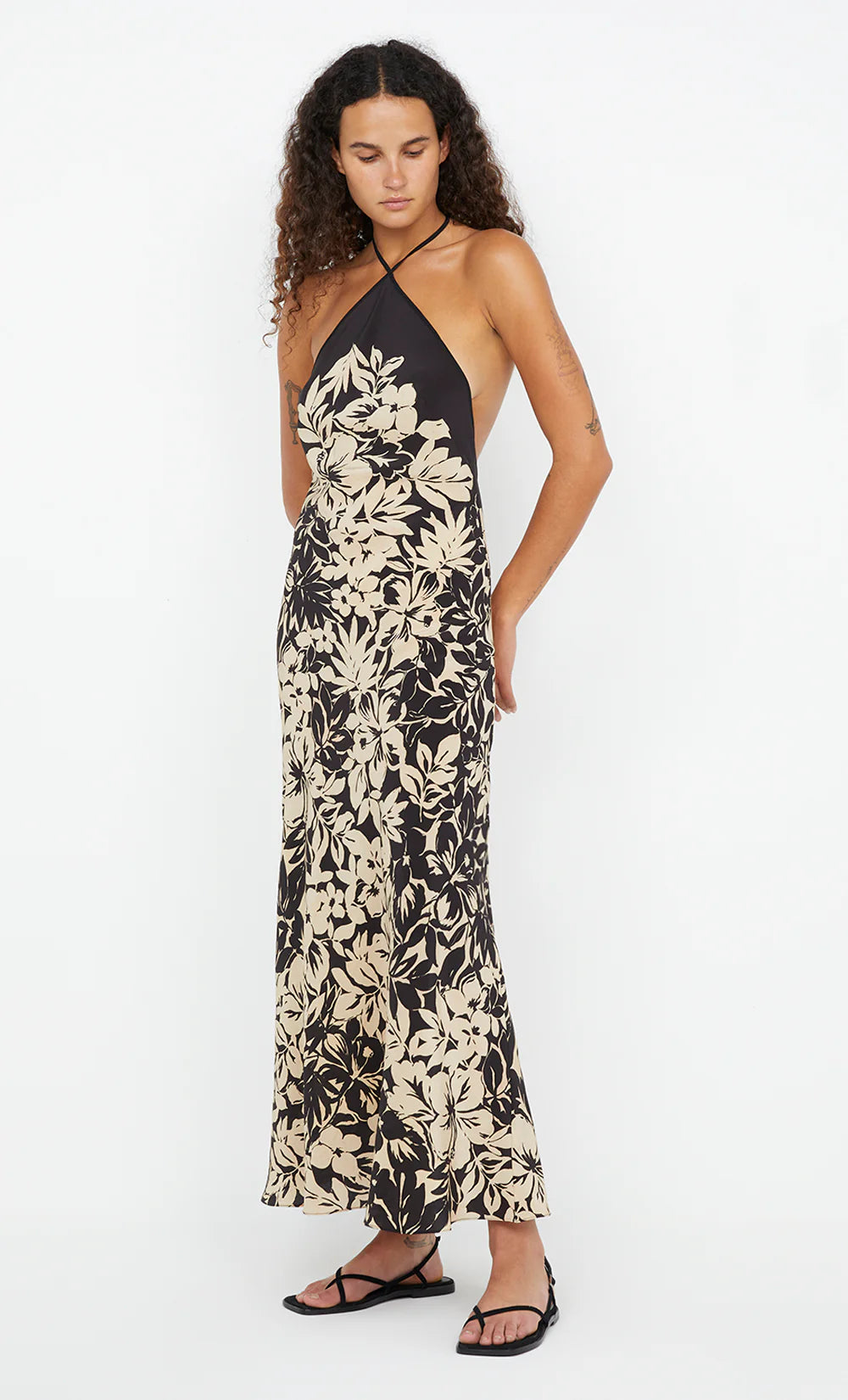 Astala Women's Midi Dress with Ilia Floral Print - Elegant Summer Flowy Dress for Casual Outings, Beach Vacations & Date Nights