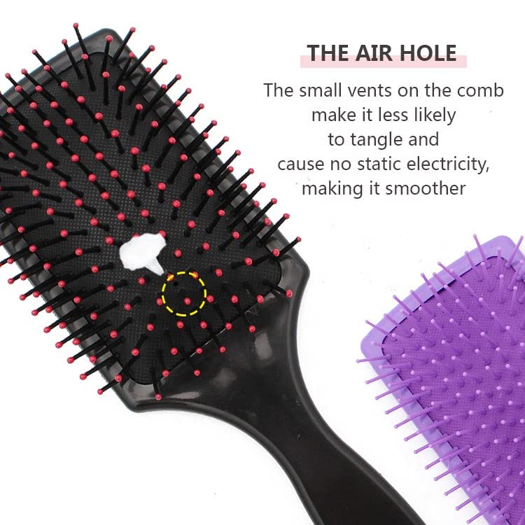 Best Flat Hair Brush for Women - Detangling Hair Brush for Curly Hair with Ultra-Soft IntelliFlex Bristles - Removes Dirt, Excess Oils & Impurities - Includes Braid Maker - Perfect for Daily Styling, Salon Use & Travel