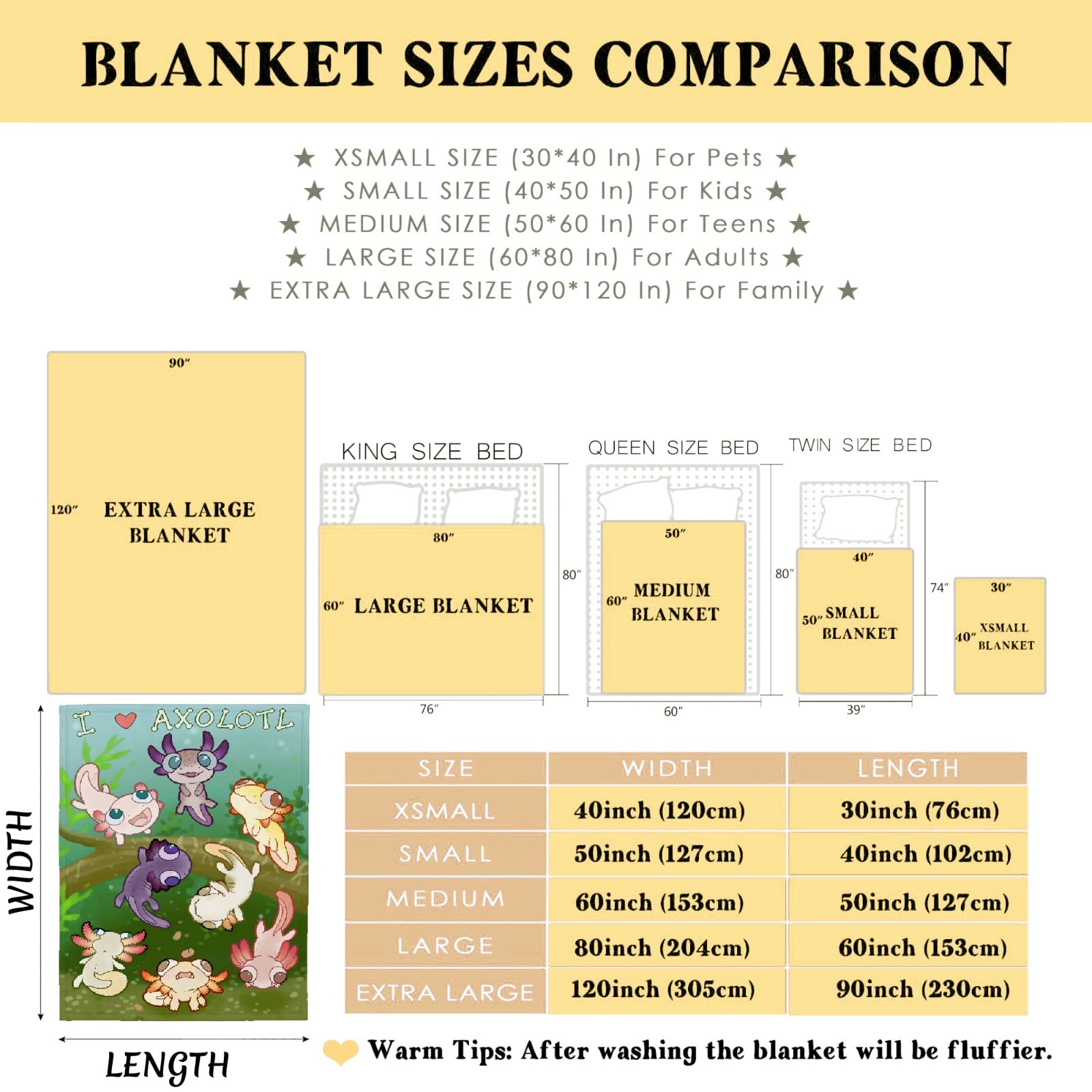 Soft Flannel Fleece Axolotl & Seaweed Aquarium Blanket - Lightweight Microfiber Cozy Throw for All Seasons (120