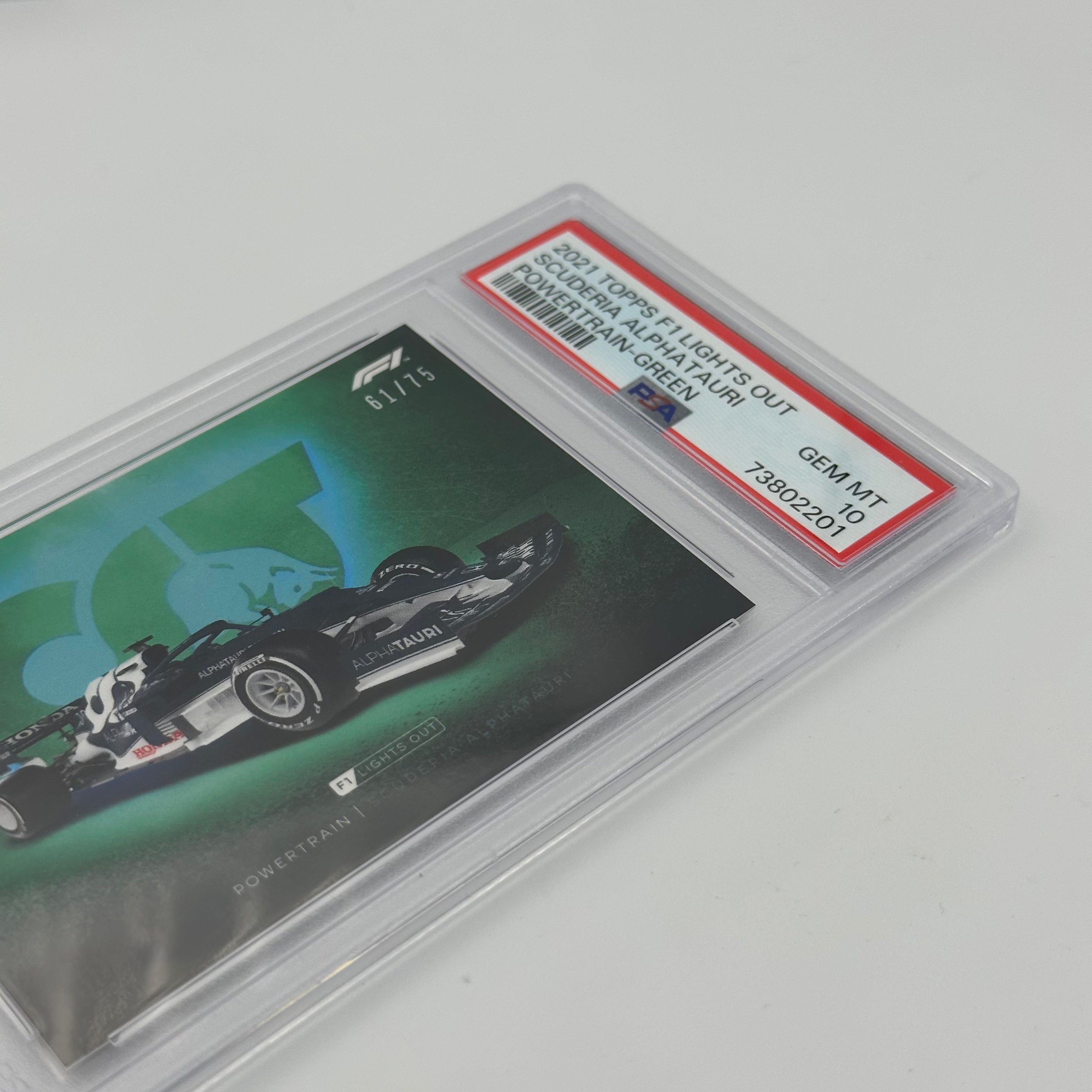 PSA 10 Graded 61/75 Scuderia AlphaTauri Powertrain Green Racing Card - Perfect for Collectors, Sports Memorabilia & F1 Enthusiasts