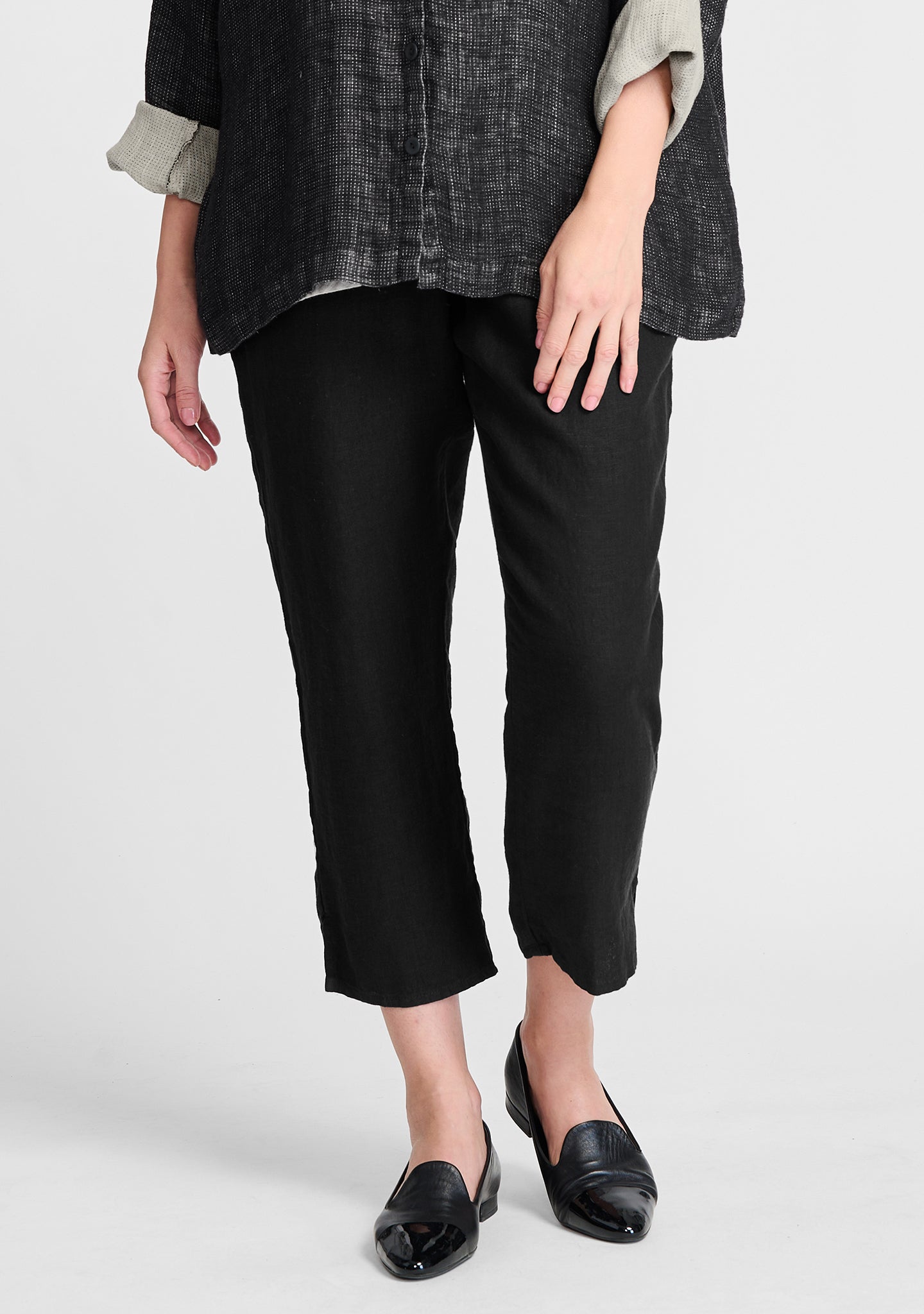 Stylish Pocketed Ankle Linen Pants for Women - Breathable Summer Casual Pants - Perfect for Office, Travel & Outdoor Activities