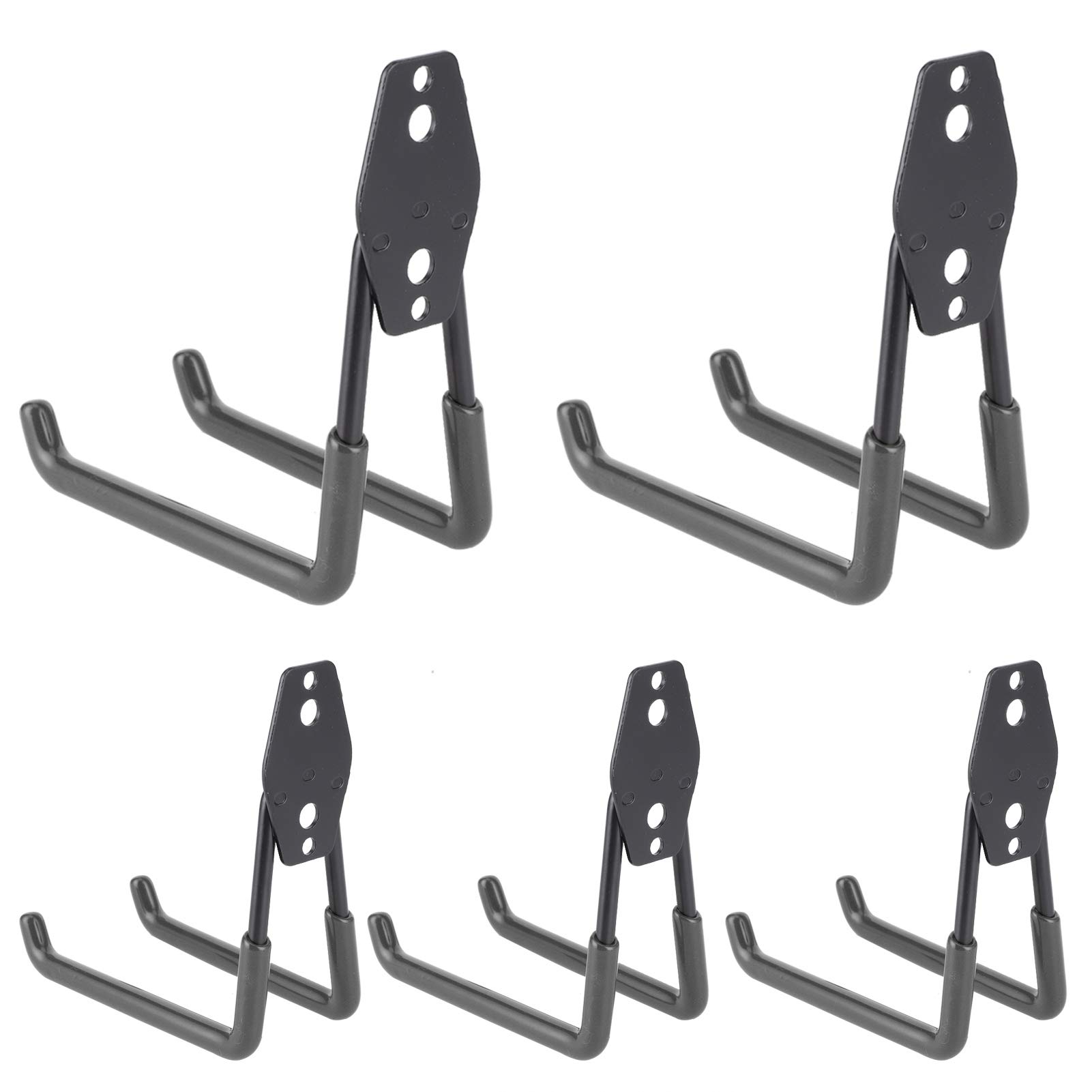 Garage Hooks for Wall Mounted Tool Organization - Heavy Duty Storage Hangers for Garage, Shed & Workshop (Black) - Perfect for Hanging Tools, Ladders, Bikes & Garden Equipment