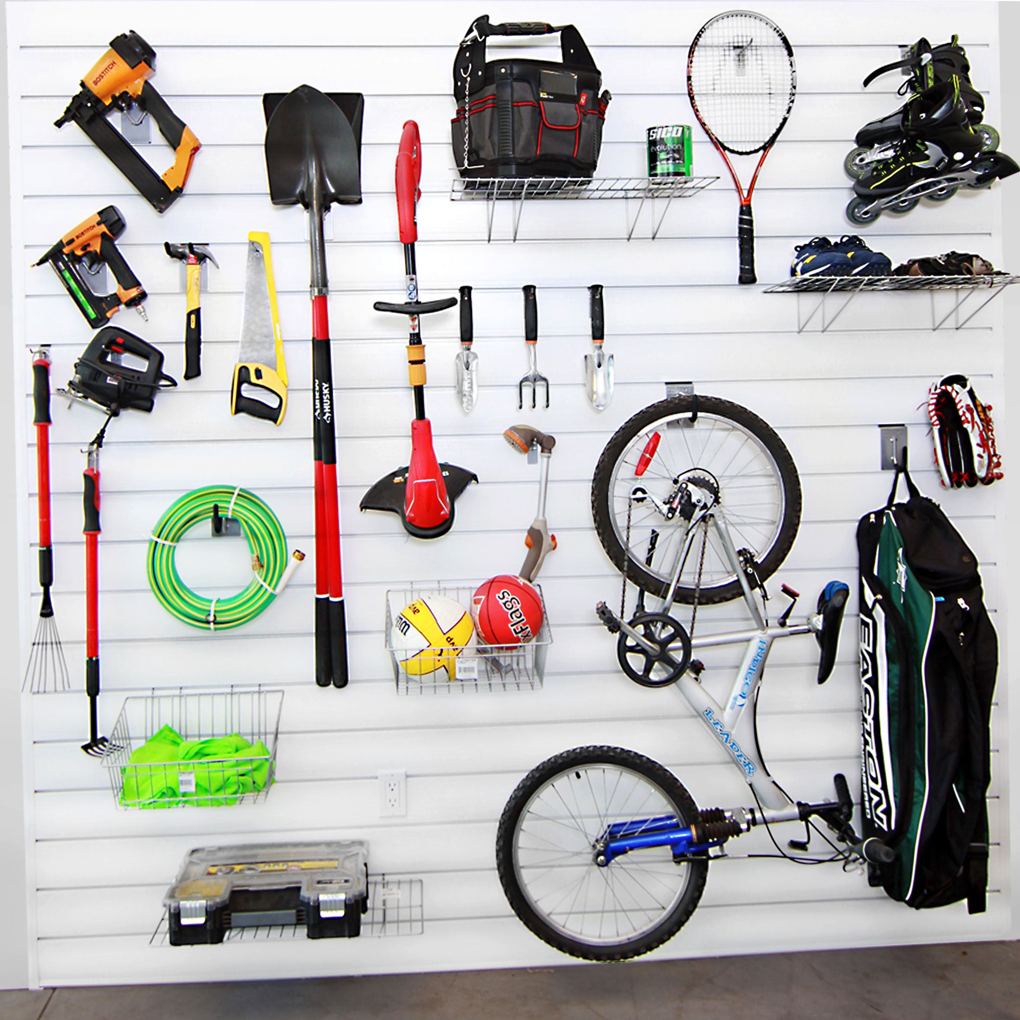 PVC Slatwall Ultimate Bundle - Durable Wall Panel System for Retail Stores & Garages | Easy Installation & Versatile Display Solution