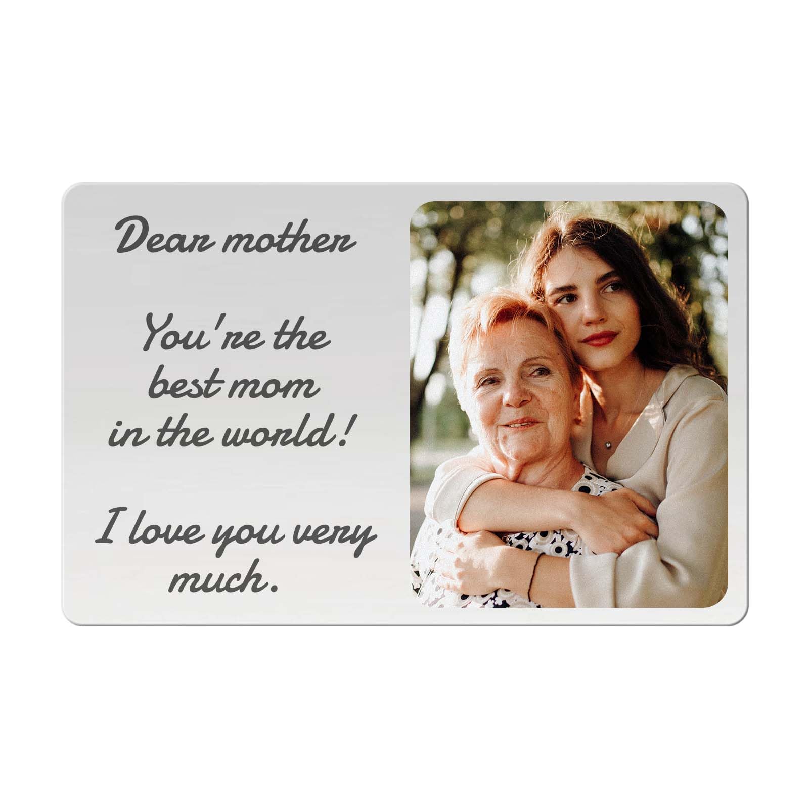 Personalized Custom Engraved Metal Wallet Card with Photo & Text - Romantic Birthday Gift for Him Her (Silver) | Perfect for Anniversaries, Valentine's Day & Keepsake Memories