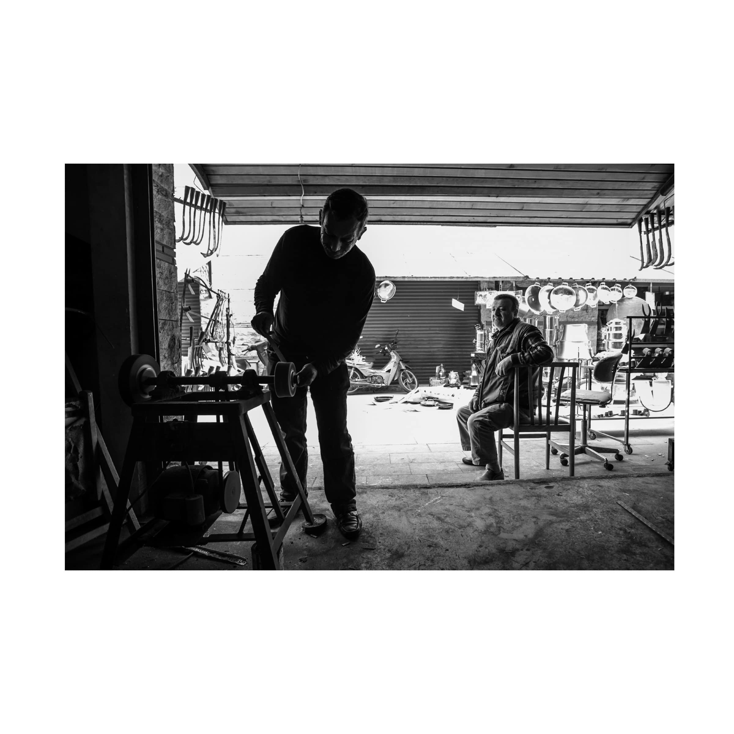Trademark Fine Art 'Blacksmith' Canvas Wall Art by Mustafa Karaaslan - Handmade Oil Painting Reproduction for Living Room, Bedroom & Office Decor