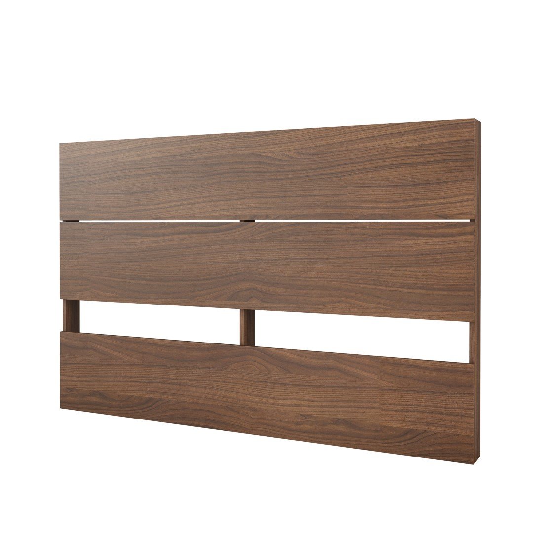 Nexera 3-Piece Queen Bedroom Set - Walnut & White Bed Frame, Headboard & Nightstand | Perfect for Modern Bedrooms & Guest Rooms