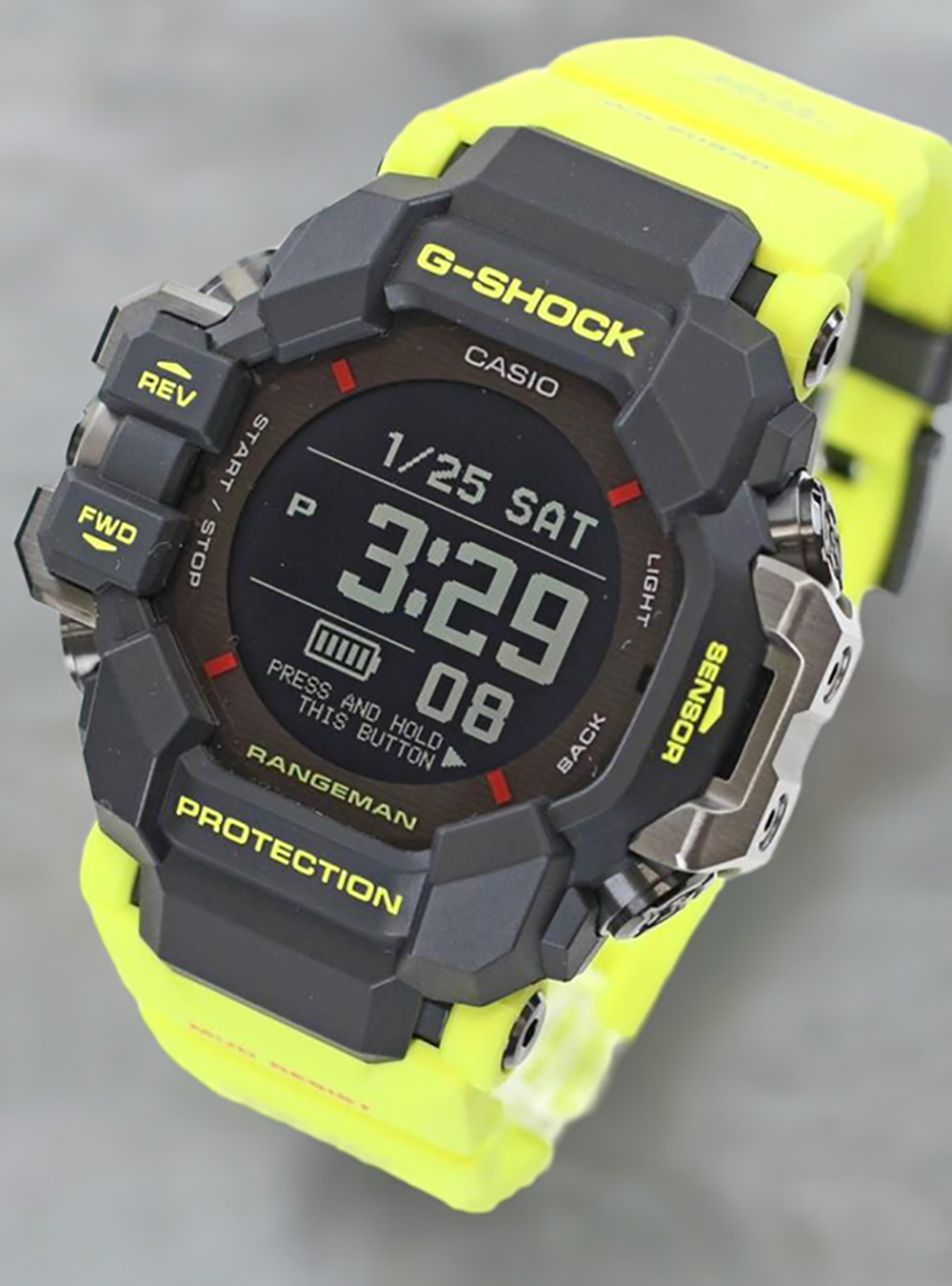 CASIO G-Shock Master of G Rangeman GPR-H1000RY-1A9JR Solar-Powered Digital Watch with GPS, Altimeter & Thermometer – Ideal for Hiking, Camping, and Outdoor Adventures