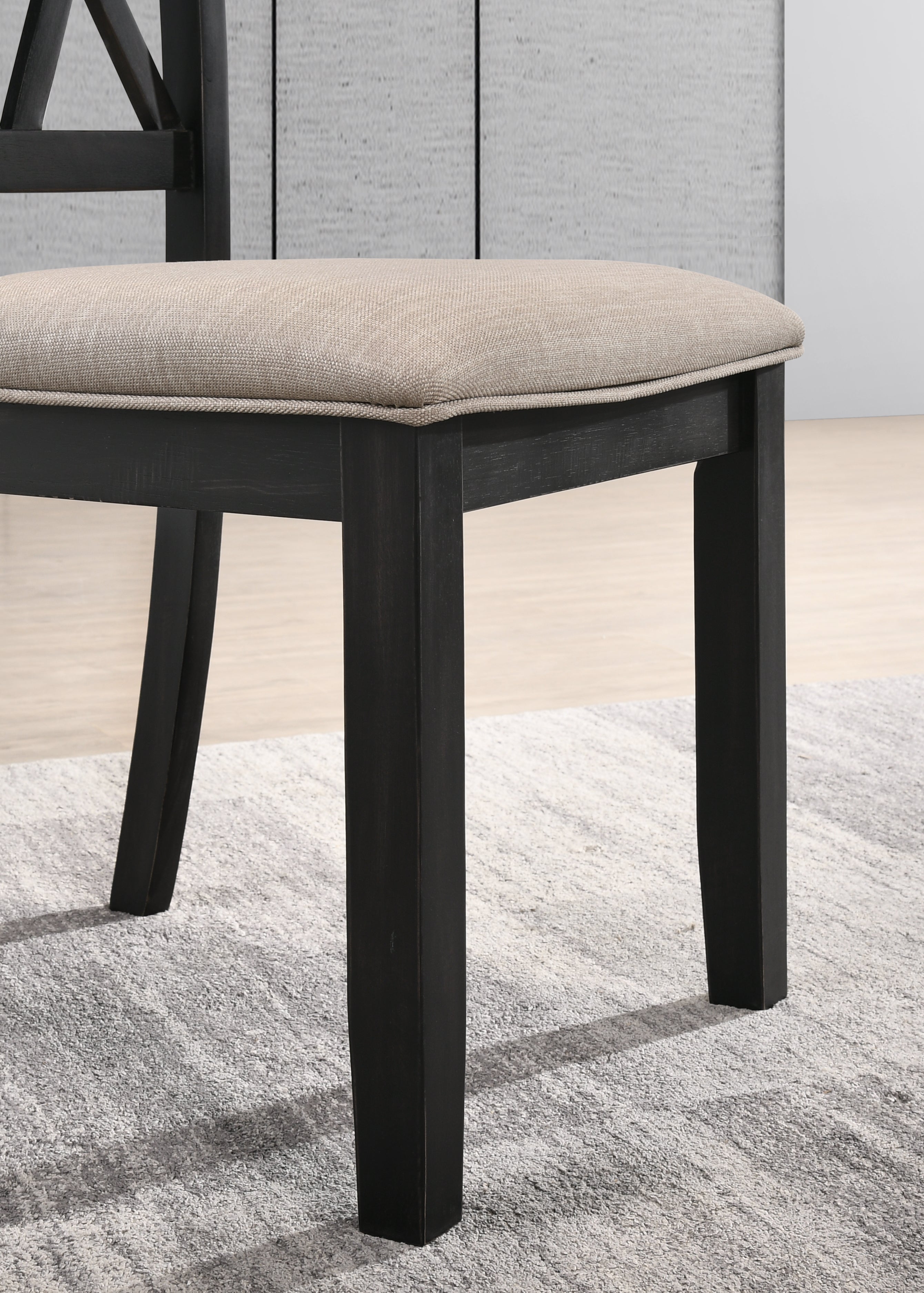 Roundhill Furniture Windvale Fabric Upholstered Dining Chairs, Set of 2 - Modern Comfortable Kitchen & Dining Room Seating for Home & Restaurant Use