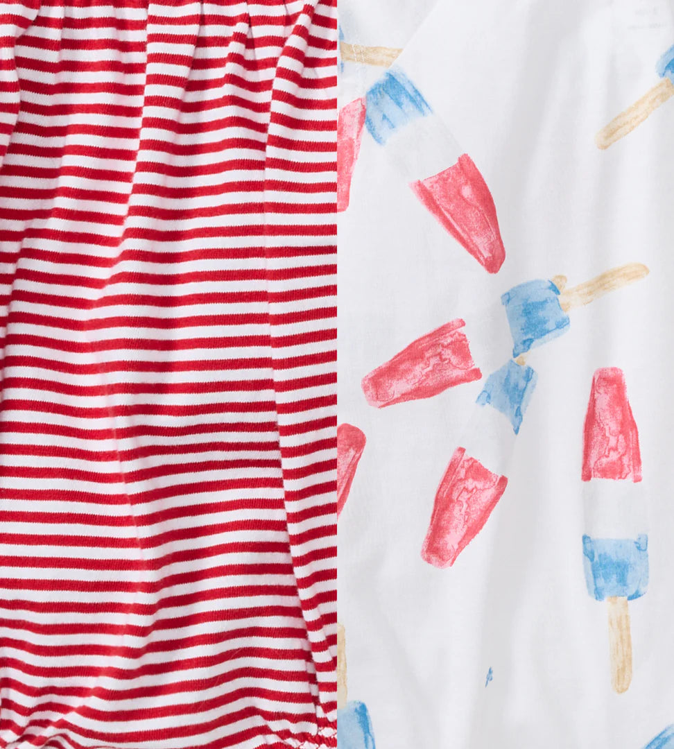 2 Pack Rocket Pop Romper - Baby Girls' Summer Outfits | Soft Cotton Short Sleeve Jumpsuits for Toddlers | Perfect for Playdates, Beach Trips & Family Photos
