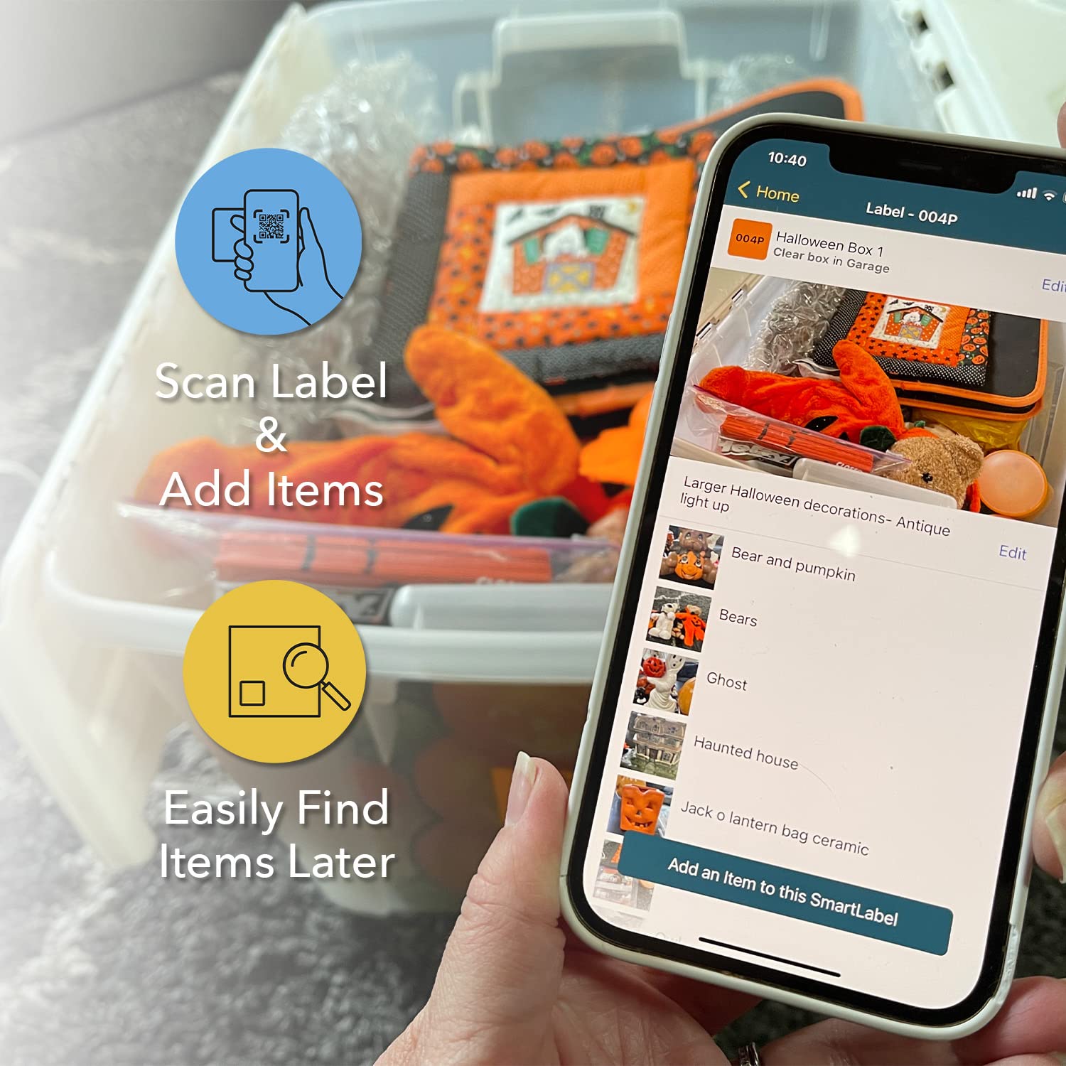 48 Pack Smart QR Code Stickers for Storage & Inventory Tracking - Made in USA | Organize Storage Units, Moving Supplies & App Inventory Management | Perfect for Home Organization, Warehouse Labeling & Business Asset Tracking