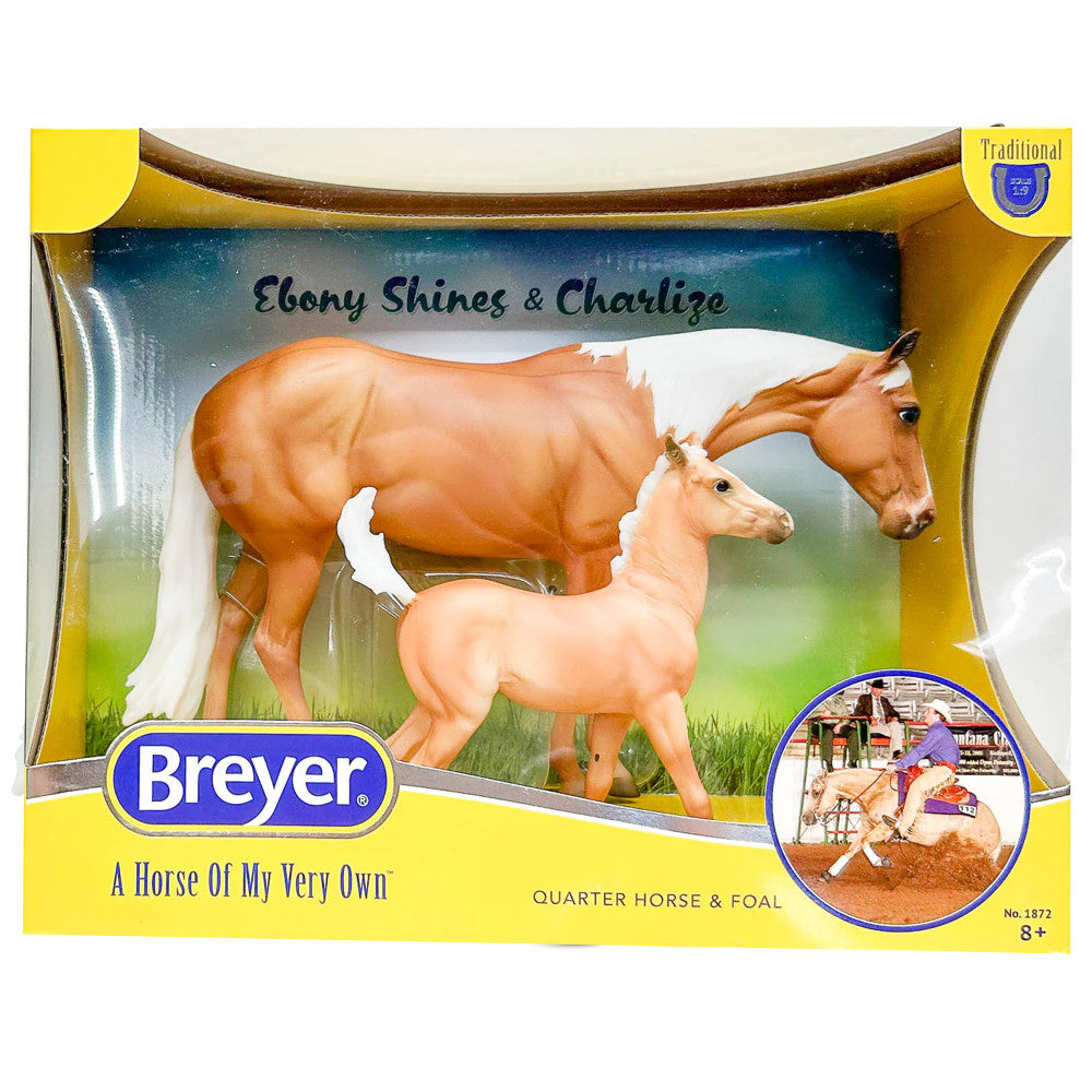 Breyer Traditional Series 1:9 Scale Collectible Model Horses - Ebony Shines & Charlize | Hand-Painted Horse Figurines for Collectors & Home Decor | Perfect for Display, Gifts & Equestrian Enthusiasts
