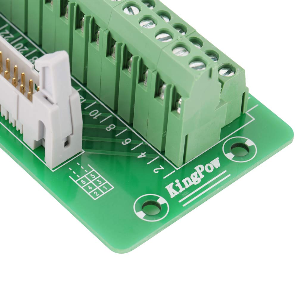 IDC40P 40-Pin Male Header Board - DIN Rail Mount Power Supply Module with Terminal Block Connector & Bracket for PLC Interface | Industrial Automation & Control Panel Wiring Solution
