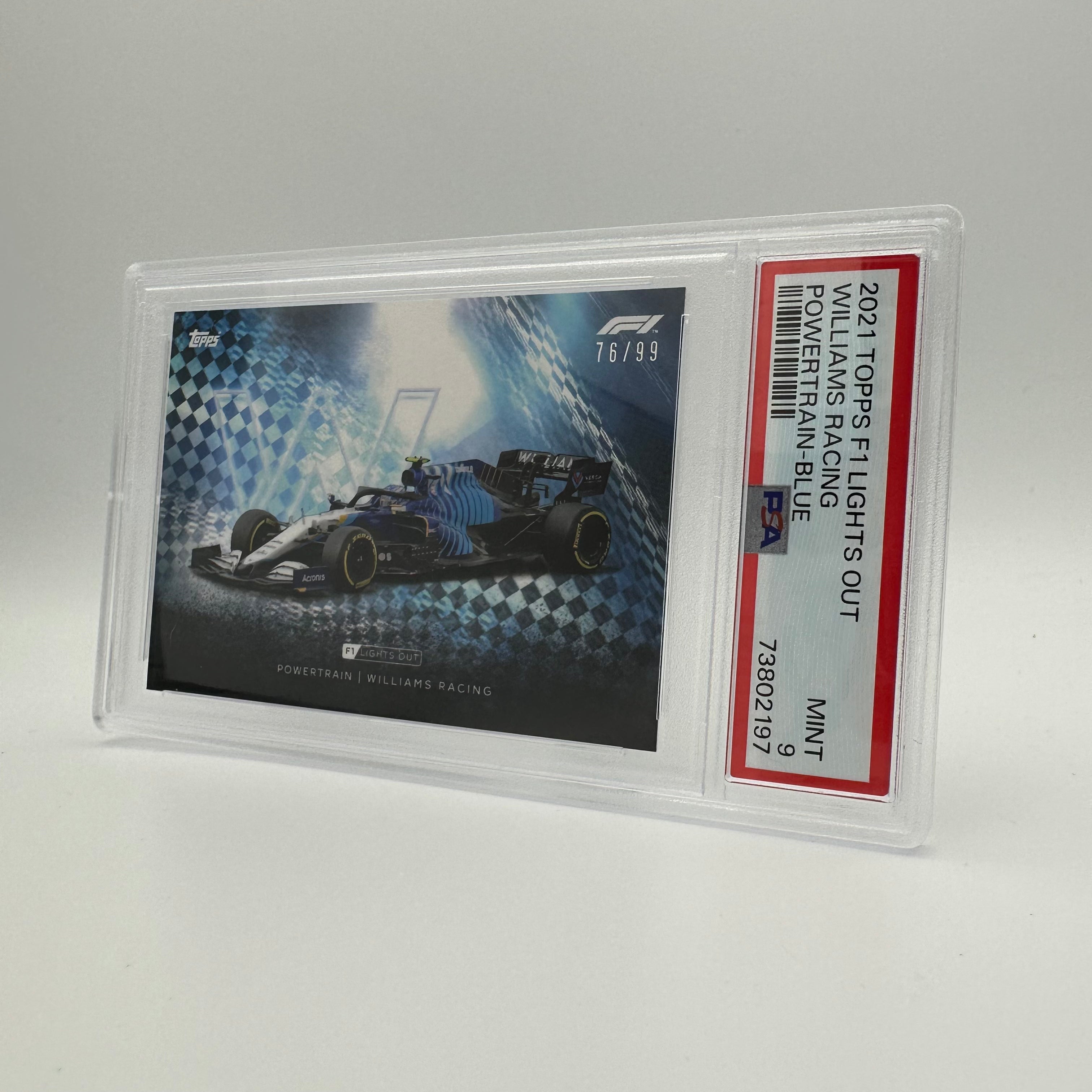 PSA 9 Graded 76/99 Williams Racing Powertrain Blue - Rare Collectible F1 Trading Card for Racing Fans & Memorabilia Enthusiasts